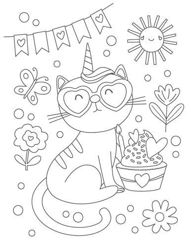Silly Caticorns Coloring Book - Paperback