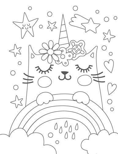 Silly Caticorns Coloring Book - Paperback