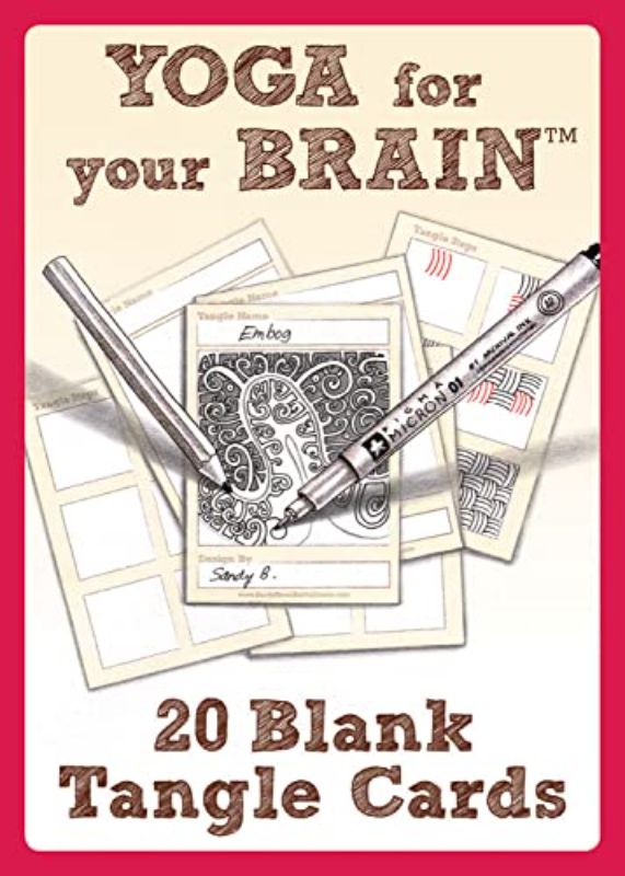 Yoga for Your Brain 20 Blank Tangle Cards