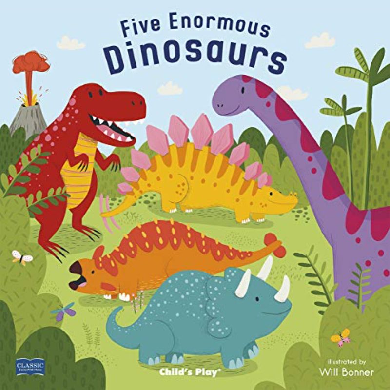 Five Enormous Dinosaurs (Classic Books With Holes Board Book)