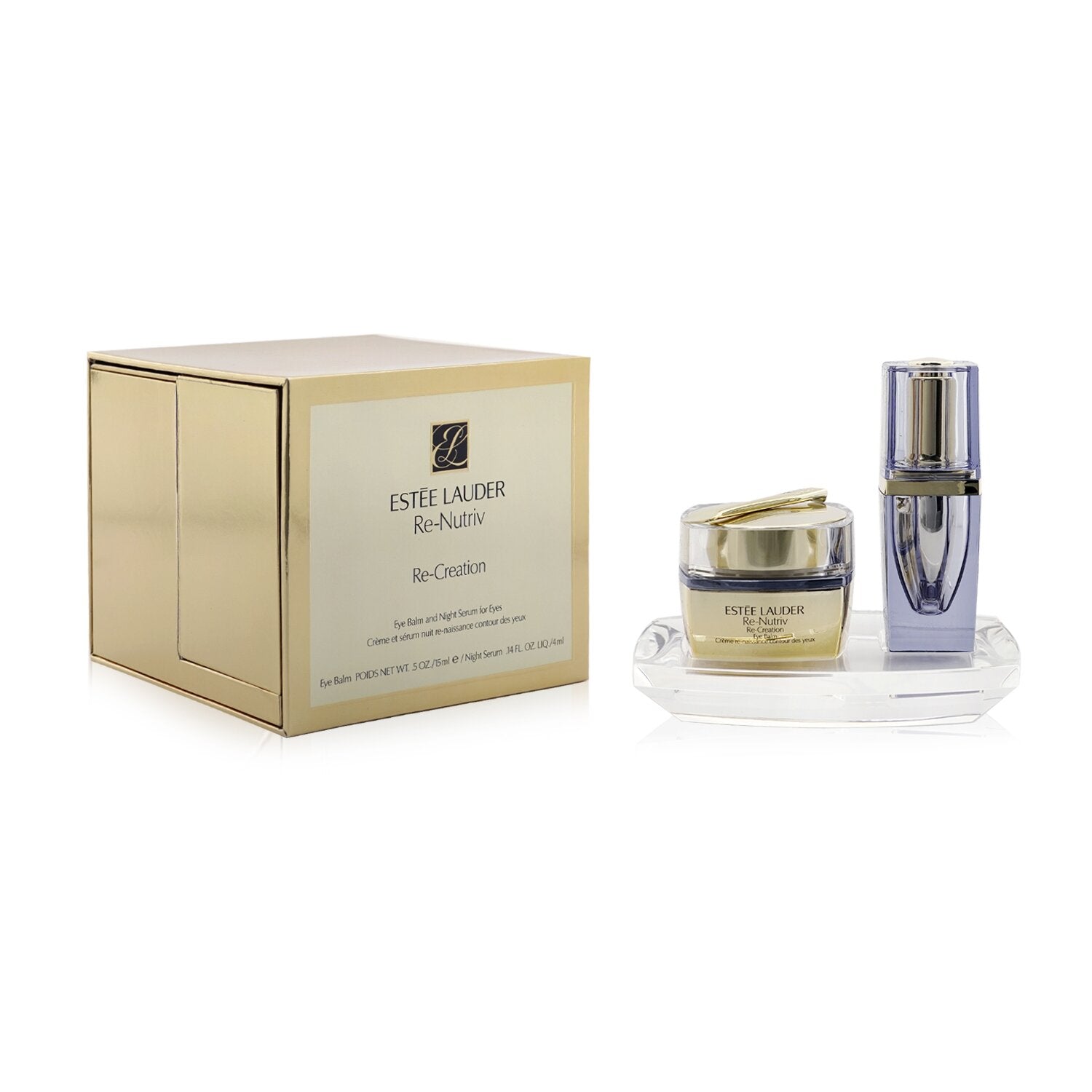 Estee Lauder Re-Nutriv Re-Creation Eye Balm: Eye Balm 15ml + Night Serum 4ml 2pc
