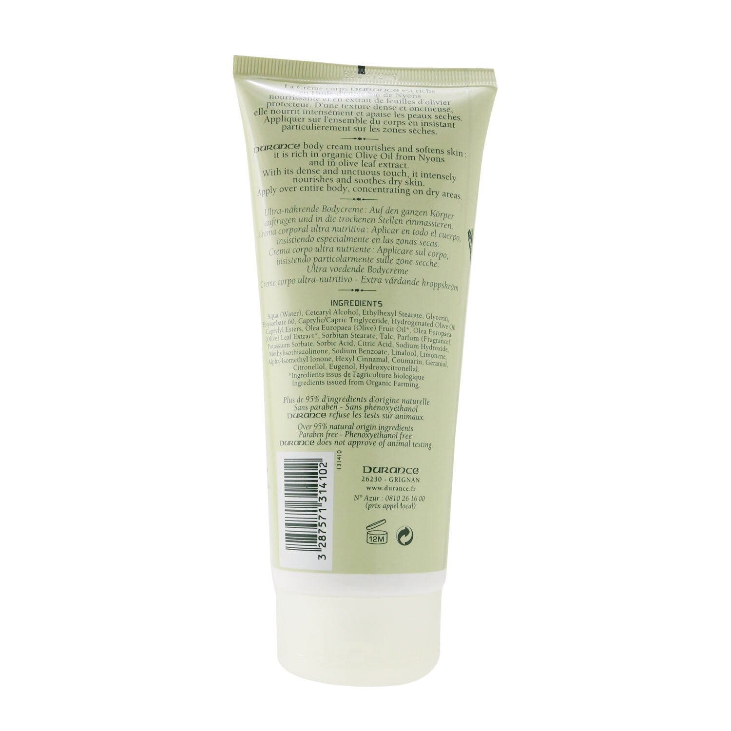 Durance Super Nourishing Body Cream with Olive Leaf Extract 200ml/6.7oz
