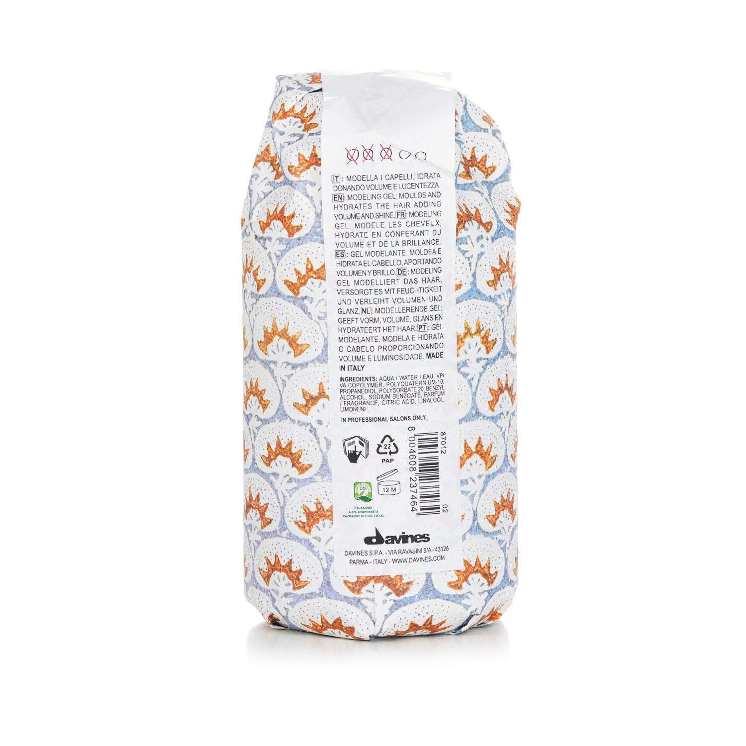 Davines More Inside This Is A Medium Hold Modeling Gel (For Full Bodied, Wet Loo