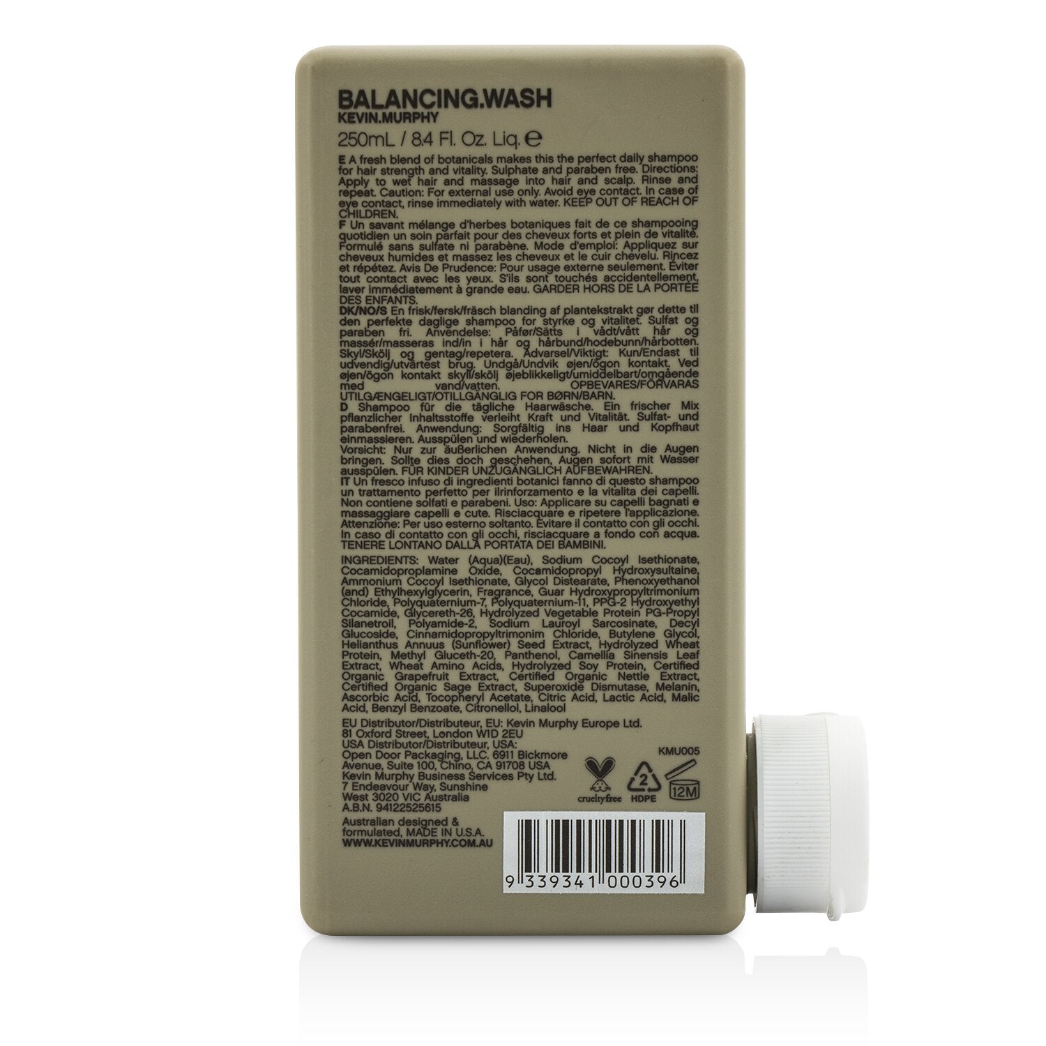 Kevin.Murphy Balancing.Wash (Strengthening Daily Shampoo - For Coloured Hair)  2