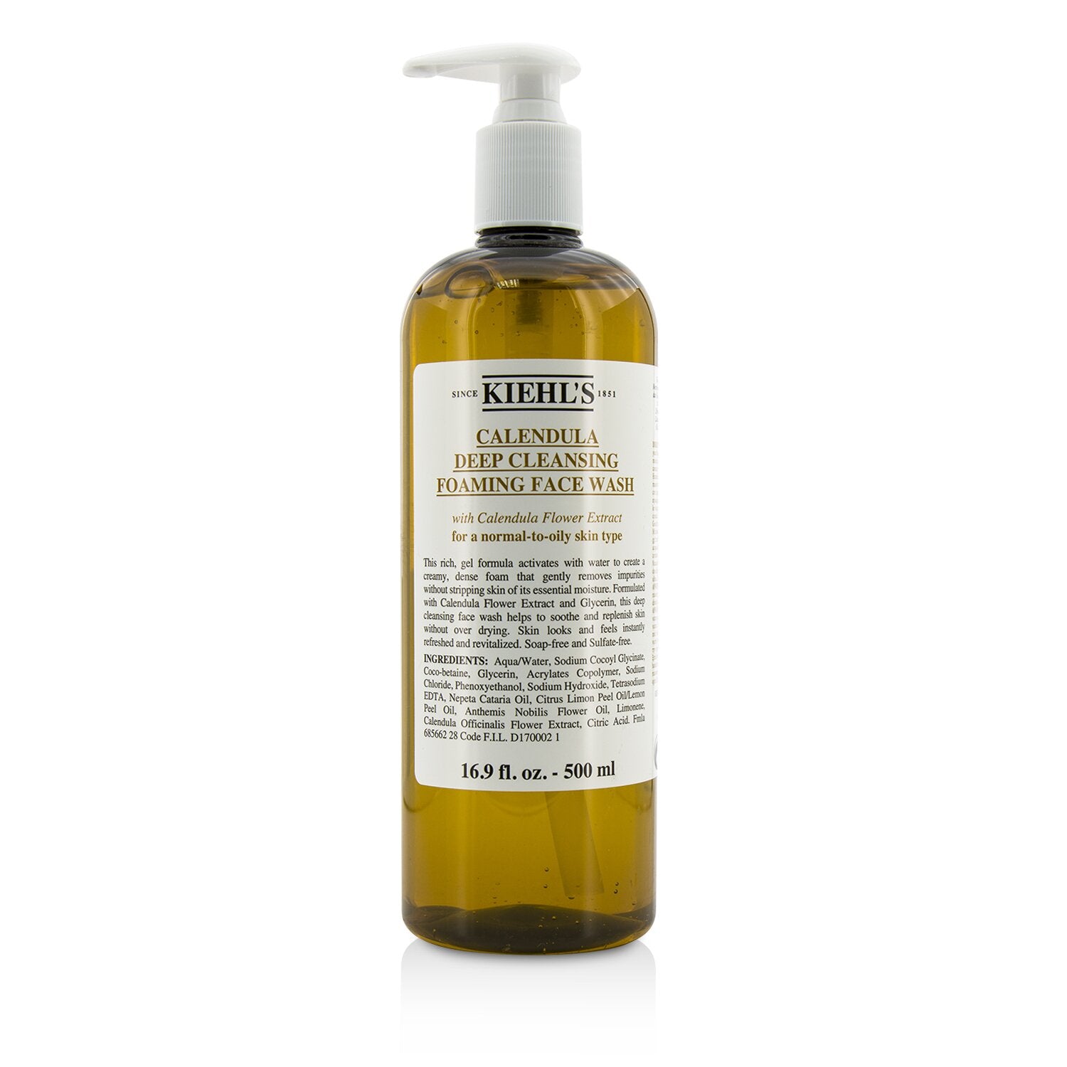 Kiehl's Calendula Deep Cleansing Foaming Face Wash  500ml/16.9oz