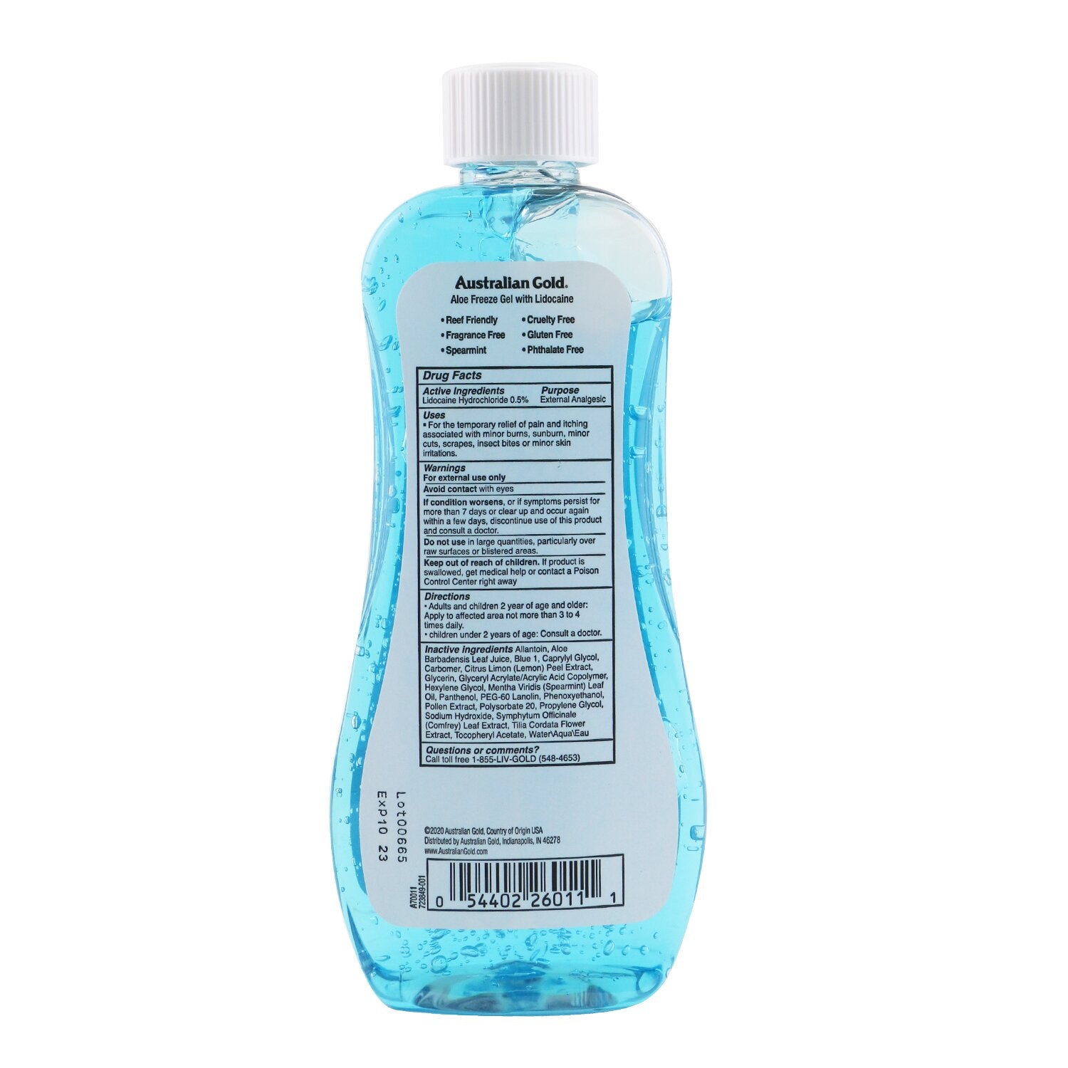 Australian Gold Aloe Freeze Gel with Lidocaine 237ml/8oz