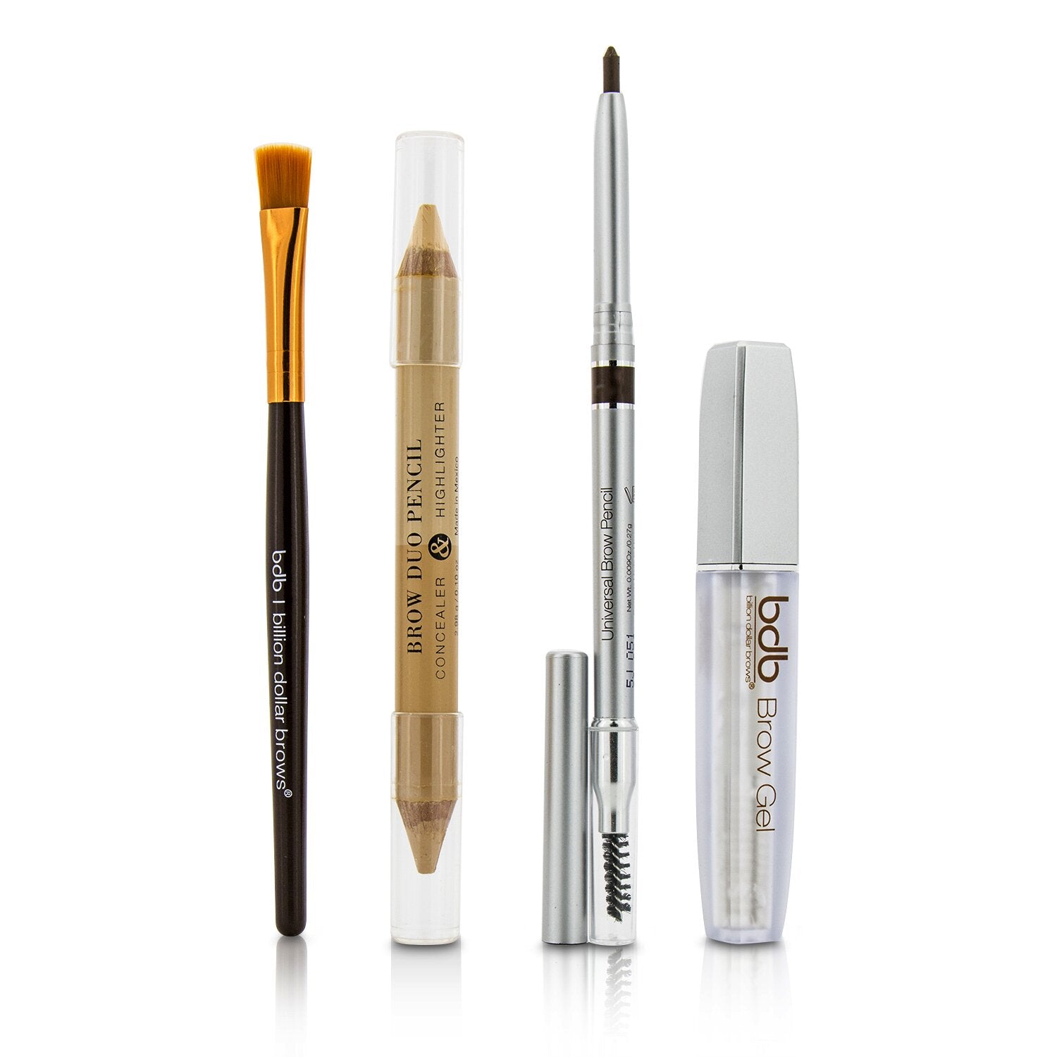 Billion Dollar Brows Best Sellers Kit: 1x Universal Brow Pencil 0.27g/0.009oz, 1