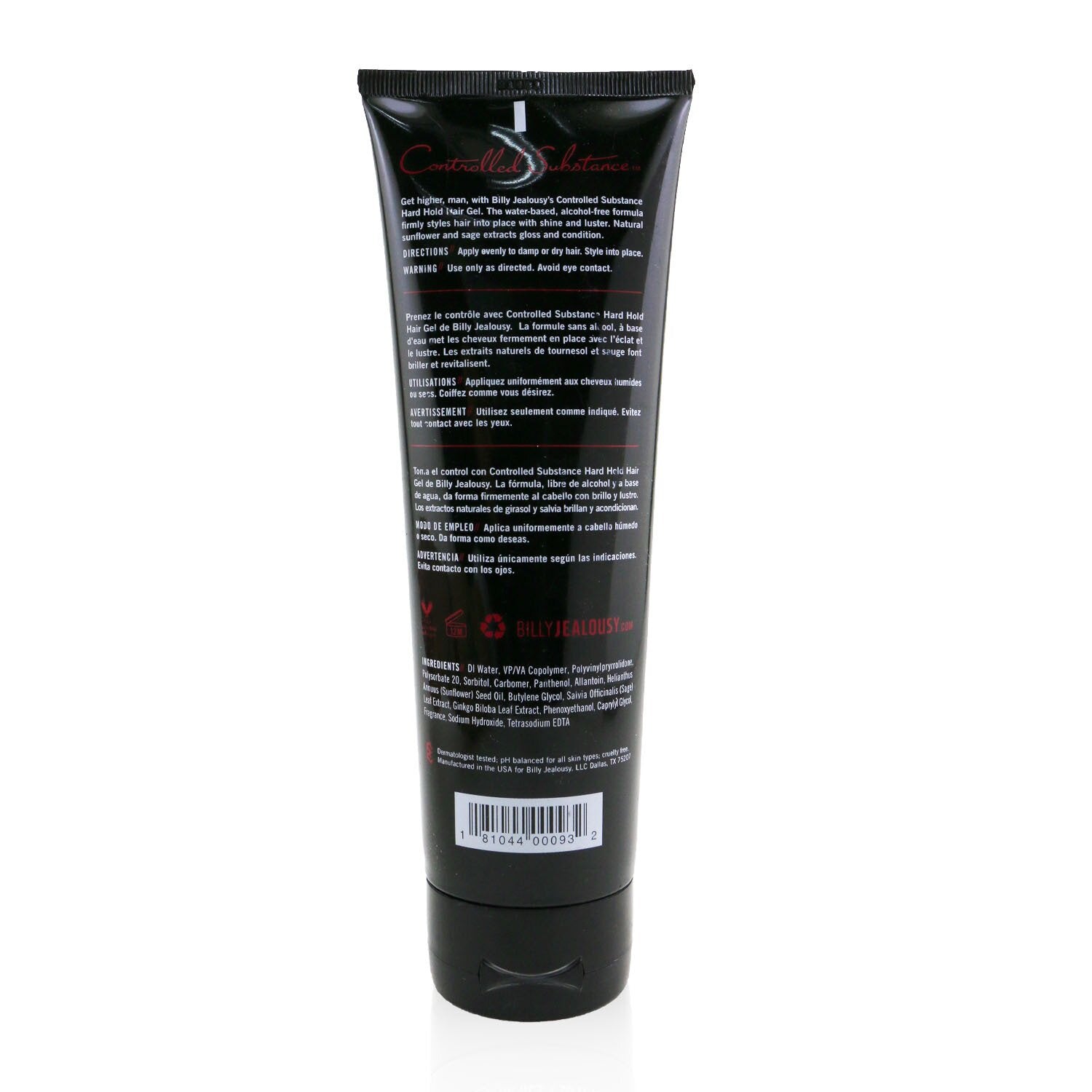 Billy Jealousy Controlled Substance Hard Hold Gel (High Shine) 250ml/8.4oz