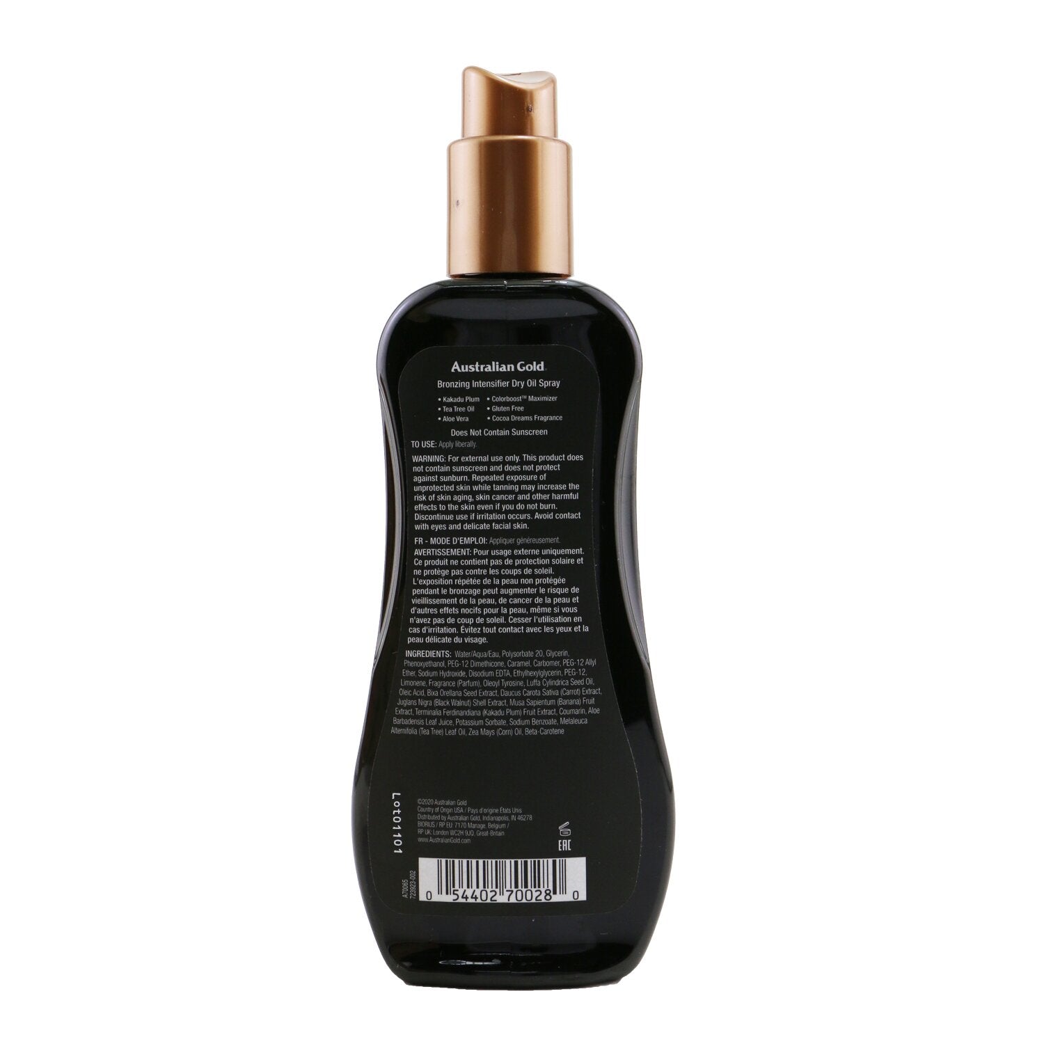 Australian Gold Bronzing Intensifier Dry Oil Spray  237ml/8oz