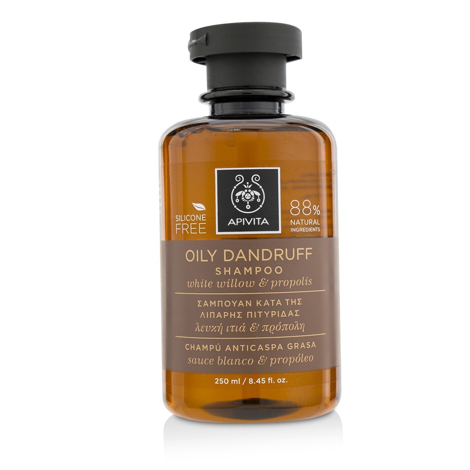 Apivita Oily Dandruff Shampoo with White Willow & Propolis (For Oily Scalp) 250m