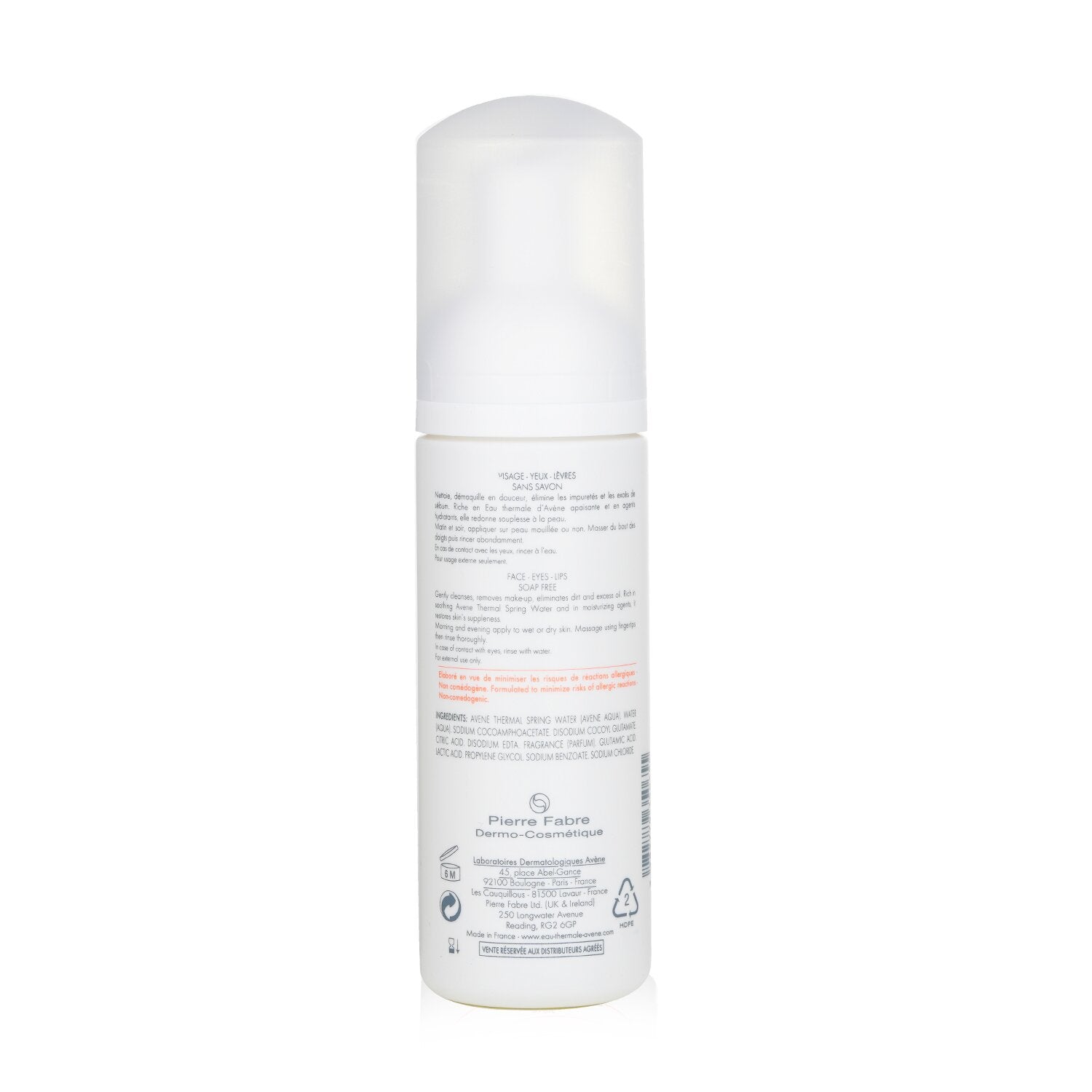 Avene Cleansing Foam - For Normal to Combination Sensitive Skin 150ml/5oz