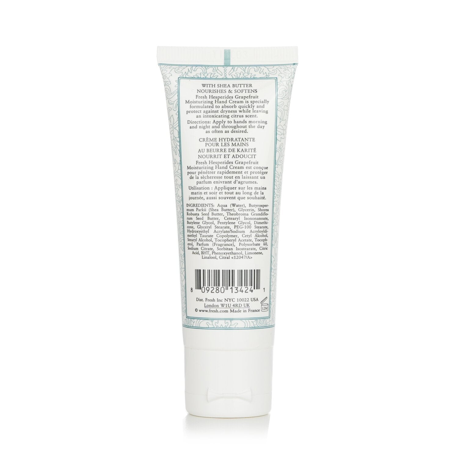 Fresh Hesperides Grapefruit Moisturiszing Hand Cream 30ml/1oz