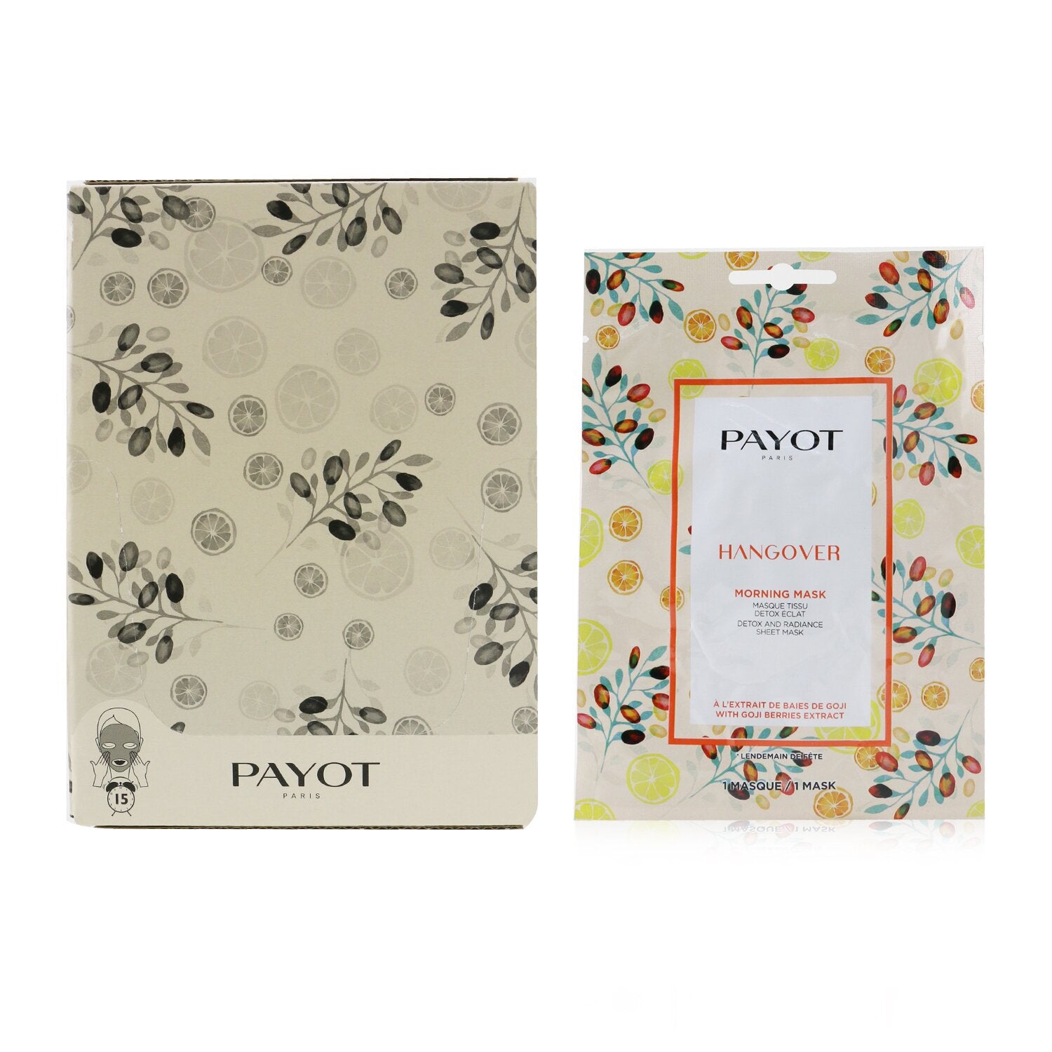 Payot Morning Mask (Hangover) - Detox &amp; Radiance Sheet Mask 15pcs