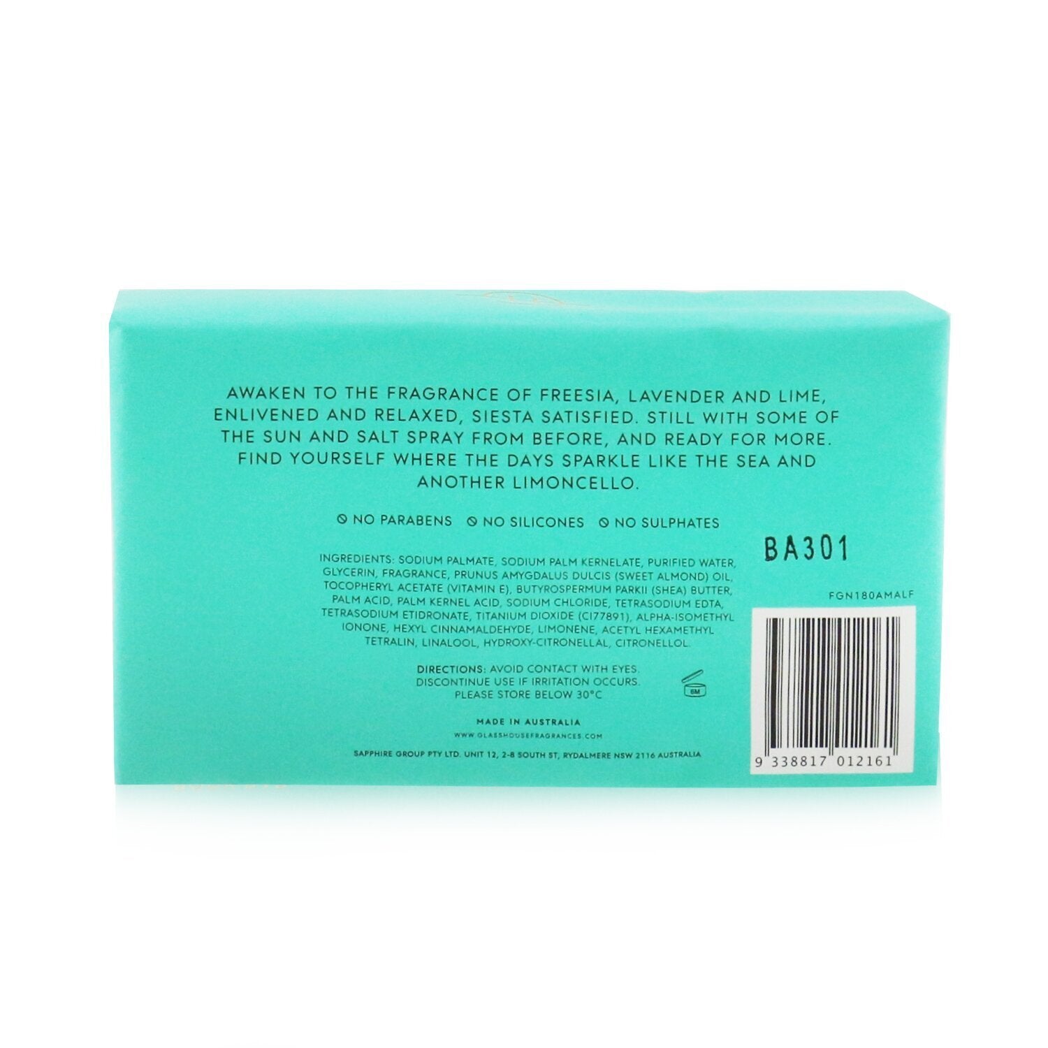 Glasshouse Body Bar - Lost In Amalfi (Sea Mist) 180g/6.3oz