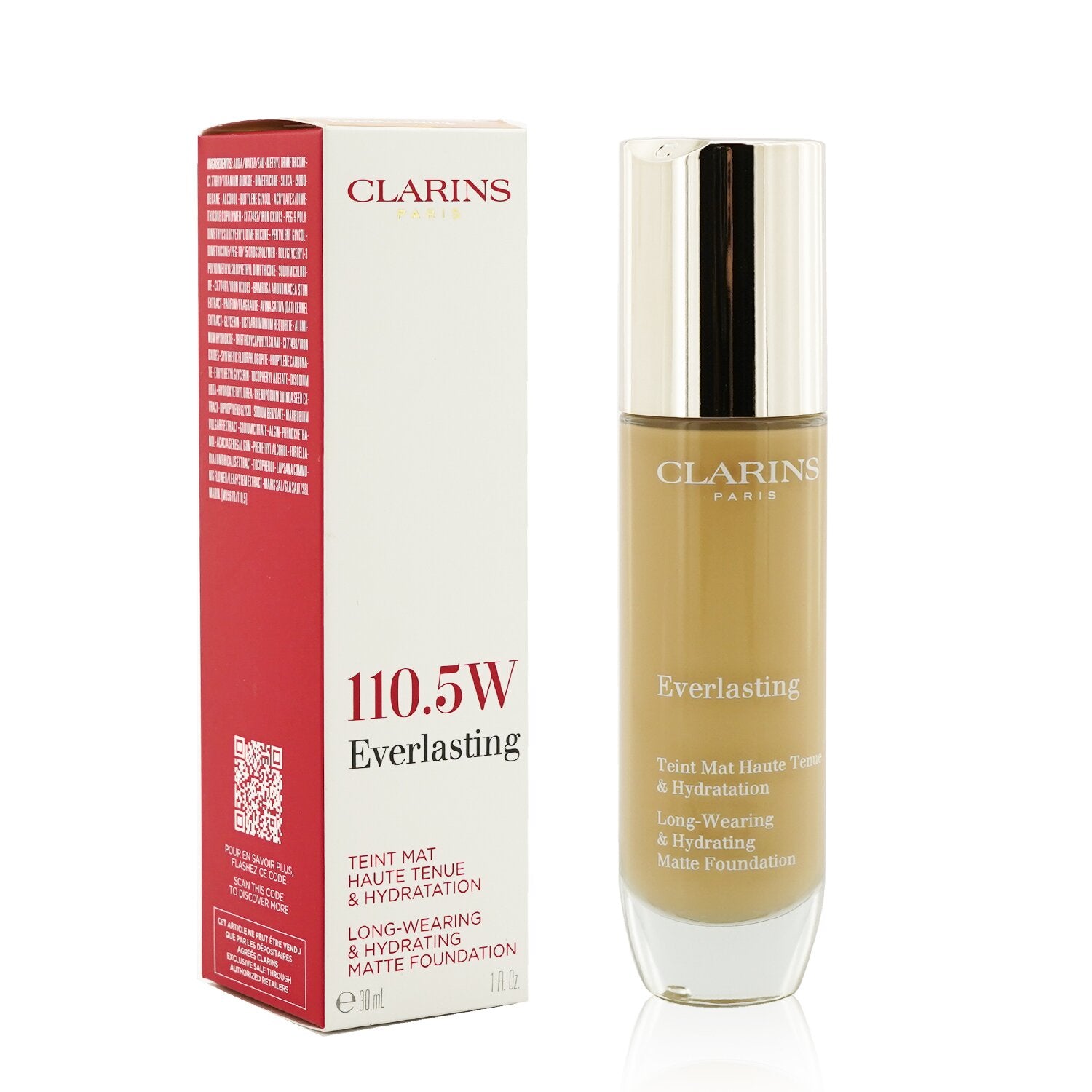 Clarins Everlasting Long Wearing & Hydrating Matte Foundation - # 110.5W Tawny 3