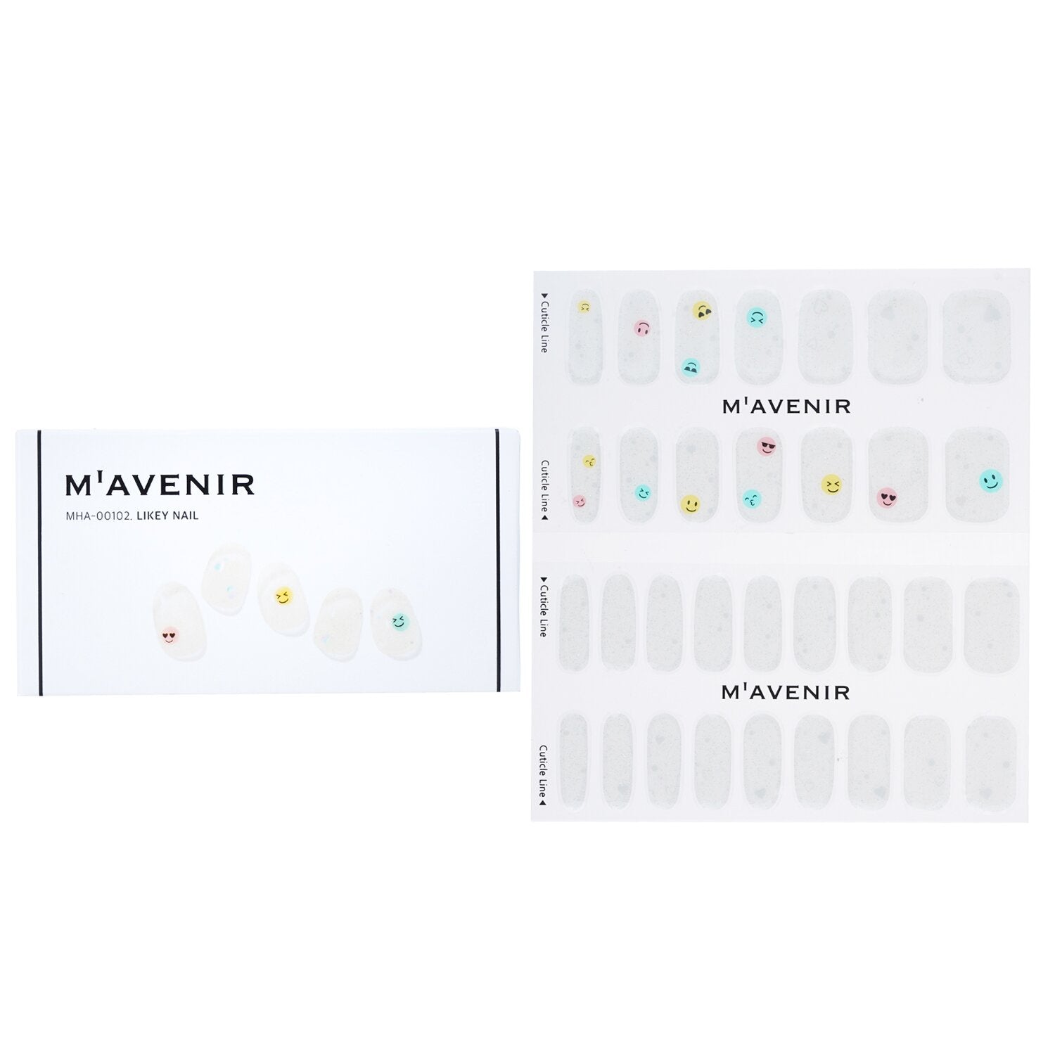 Mavenir Nail Sticker (White) - # Likey Nail  32pcs