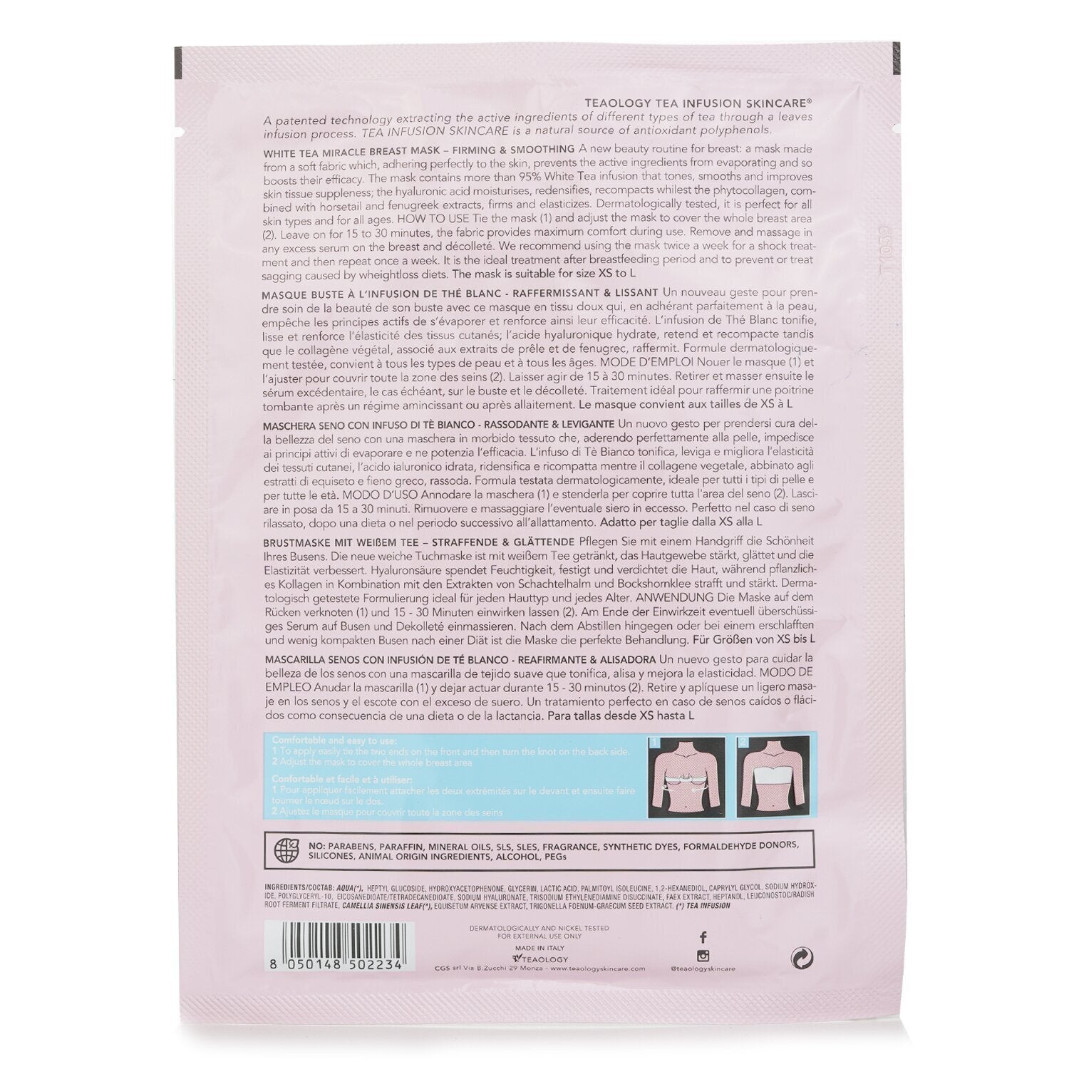 Teaology White Tea Miracle Breast Firming & Smoothing Mask  45ml/1.52oz
