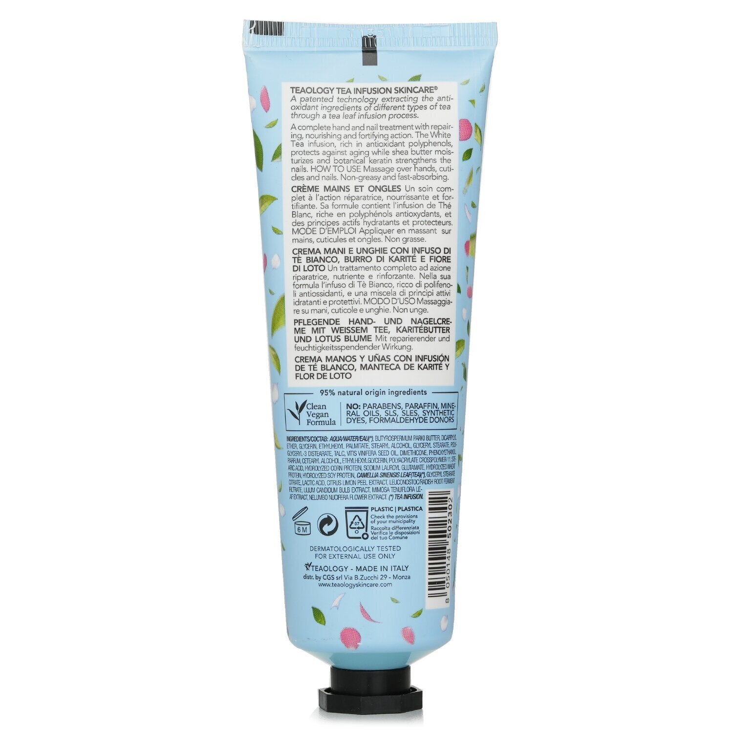 Teaology White Tea Hand & Nail Cream  75ml/2.5oz