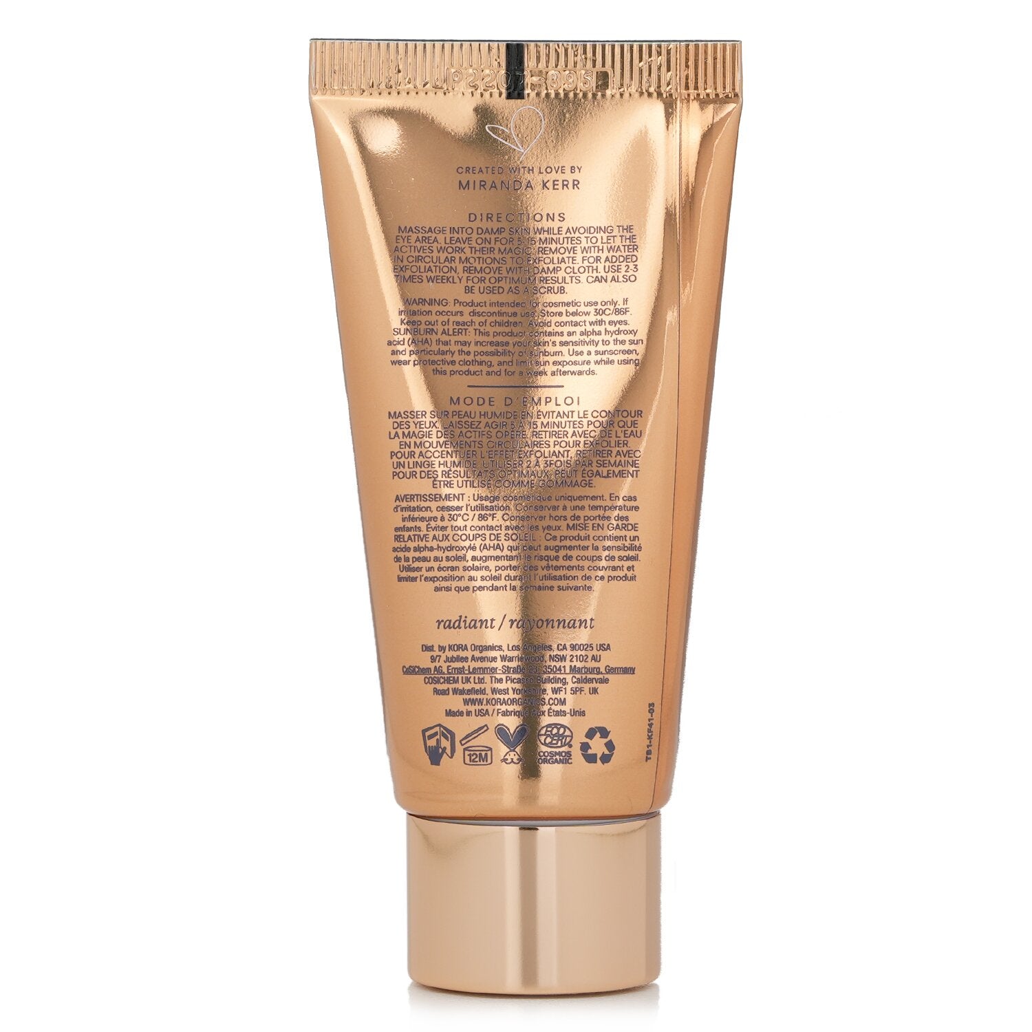 Kora Organics Turmeric Brightening & Exfoliating Mask (Miniature)  30ml/1.01oz