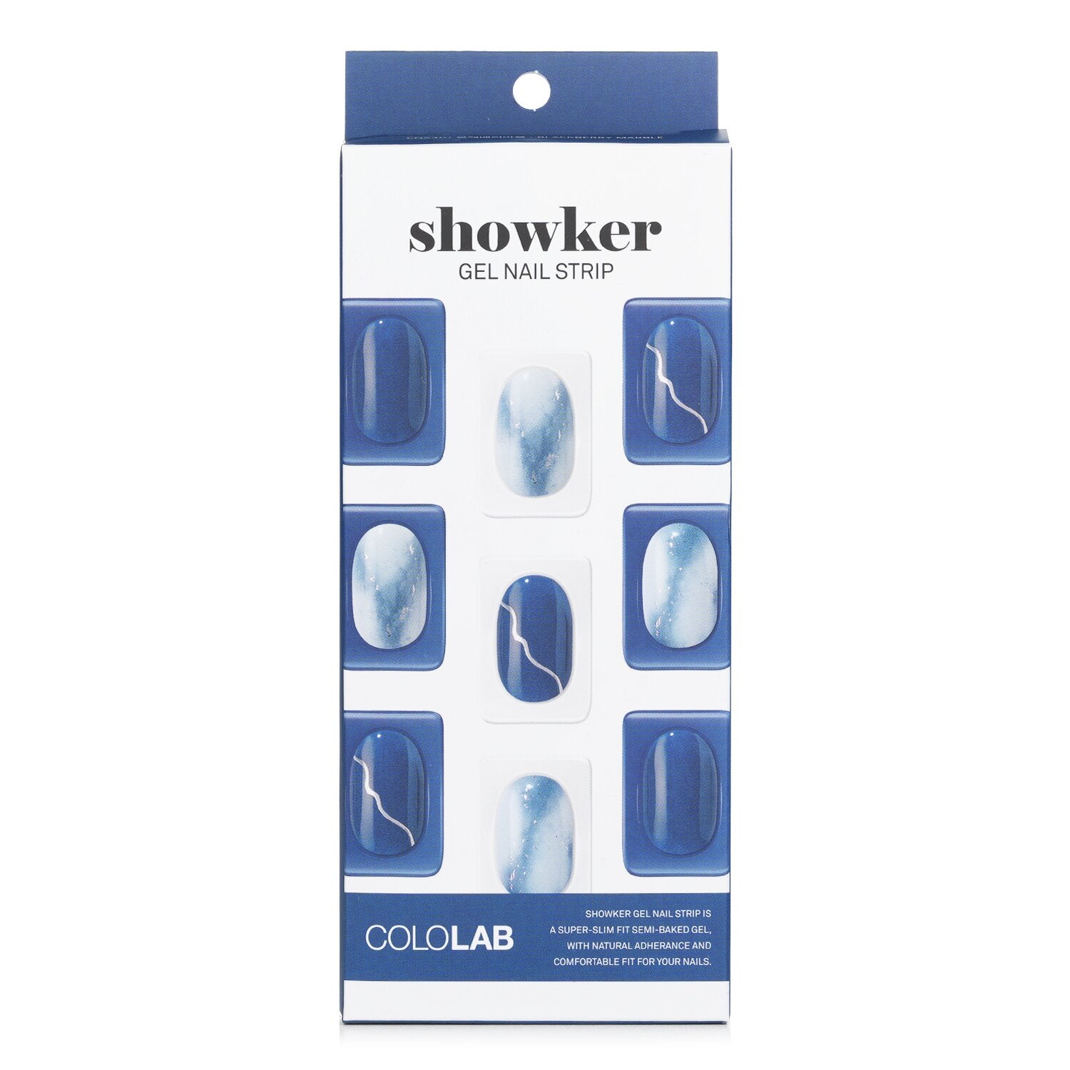 Cololab Showker Gel Nail Strip # CNA401 Blackberry Marble  1pcs