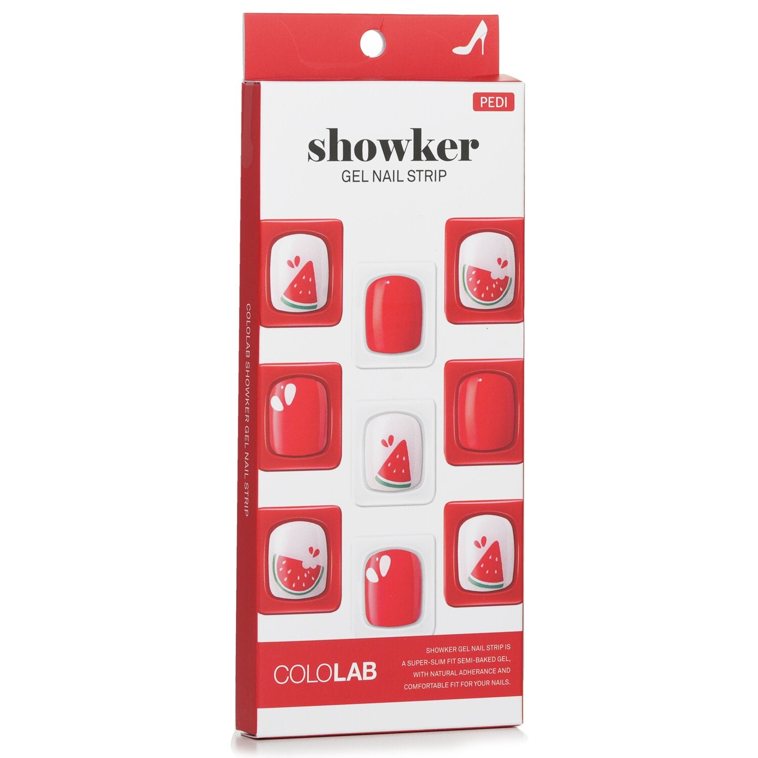 Cololab Showker Gel Nail Strip # CPA505 Cool Watermelon  1pcs