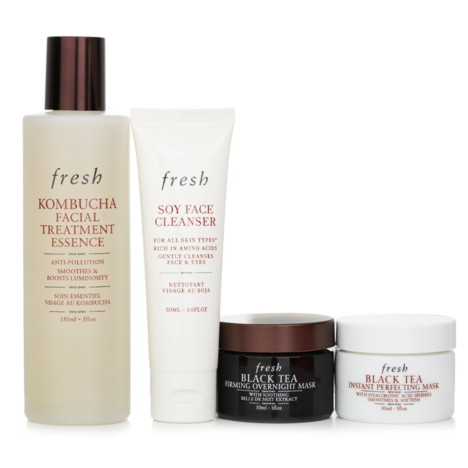 Fresh Black Tea Set: Soy Face Cleanser+Kombucha F.T. Essence+Instant Perfecting