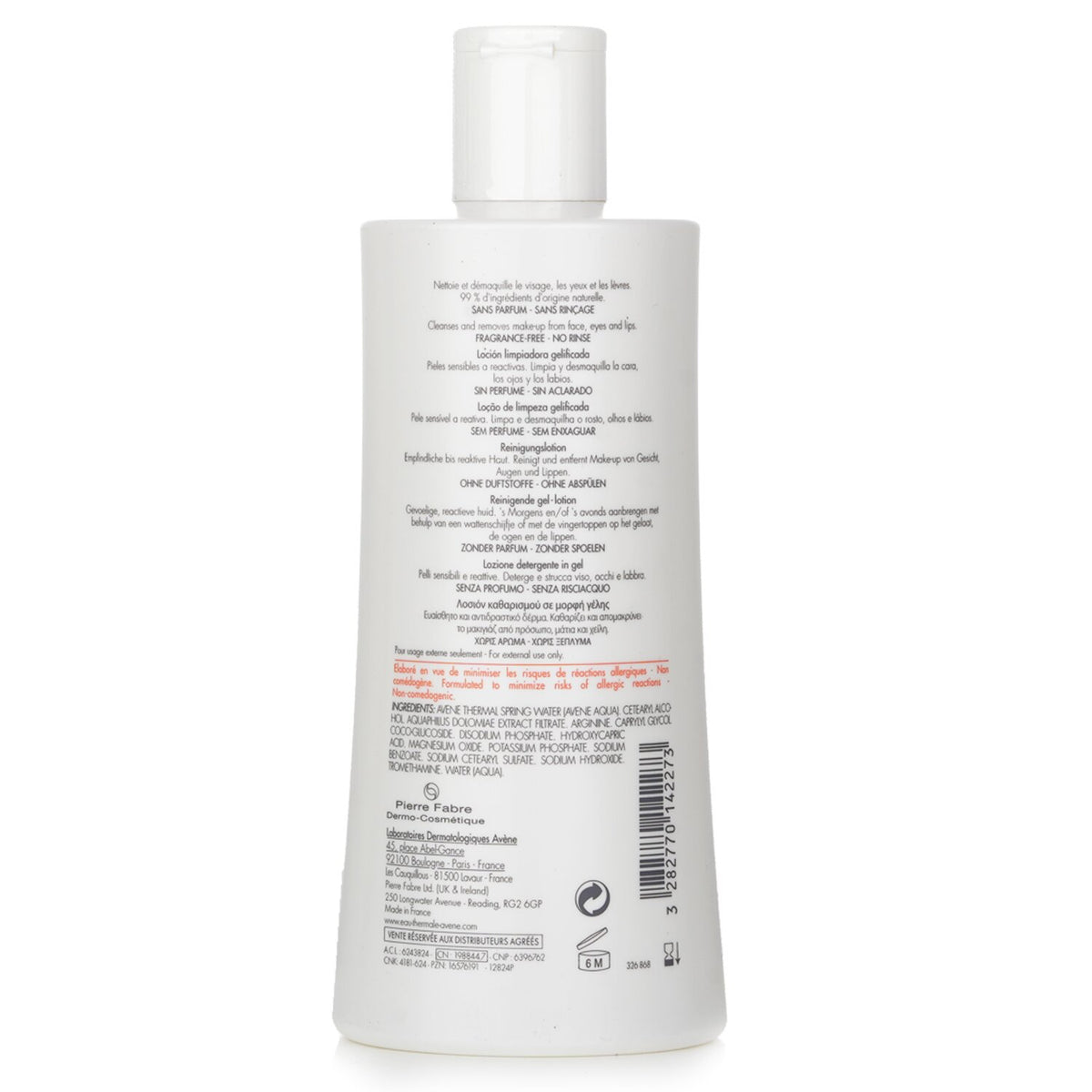 Avene Tolerance Extremely Gentle Cleanser  400ml/13.5oz