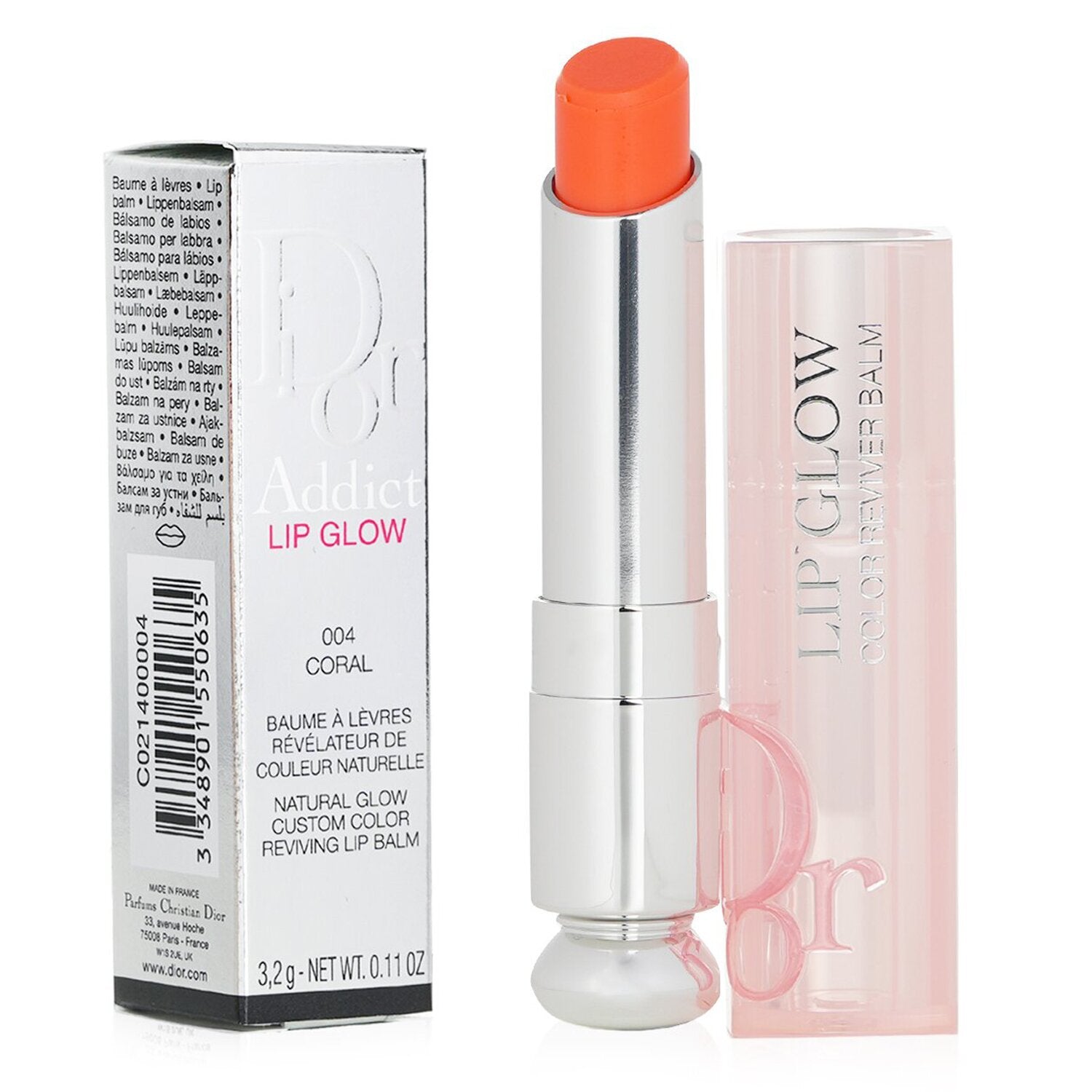 Christian Dior Dior Addict Lip Glow Reviving Lip Balm - #004 Coral (With box fro