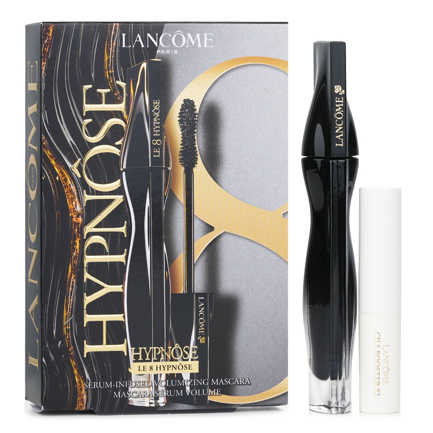 Lancome Le 8 Hypnose Mascara Set: LE 8 Hypnose Mascara 8ml + Cils Booster XL Sup