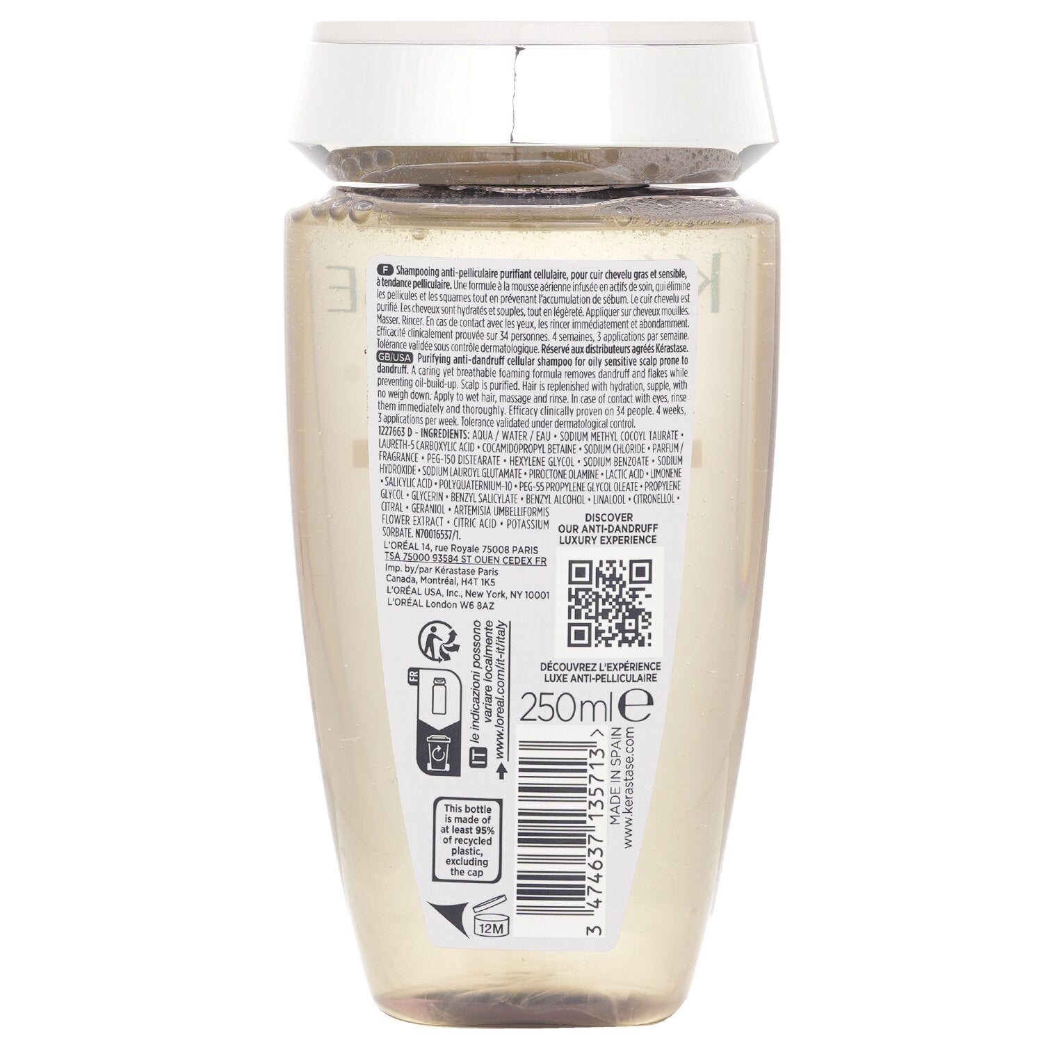 Kerastase Symbiose Purifying Anti Dandruff Cellular Shampoo 250ml/8.5oz