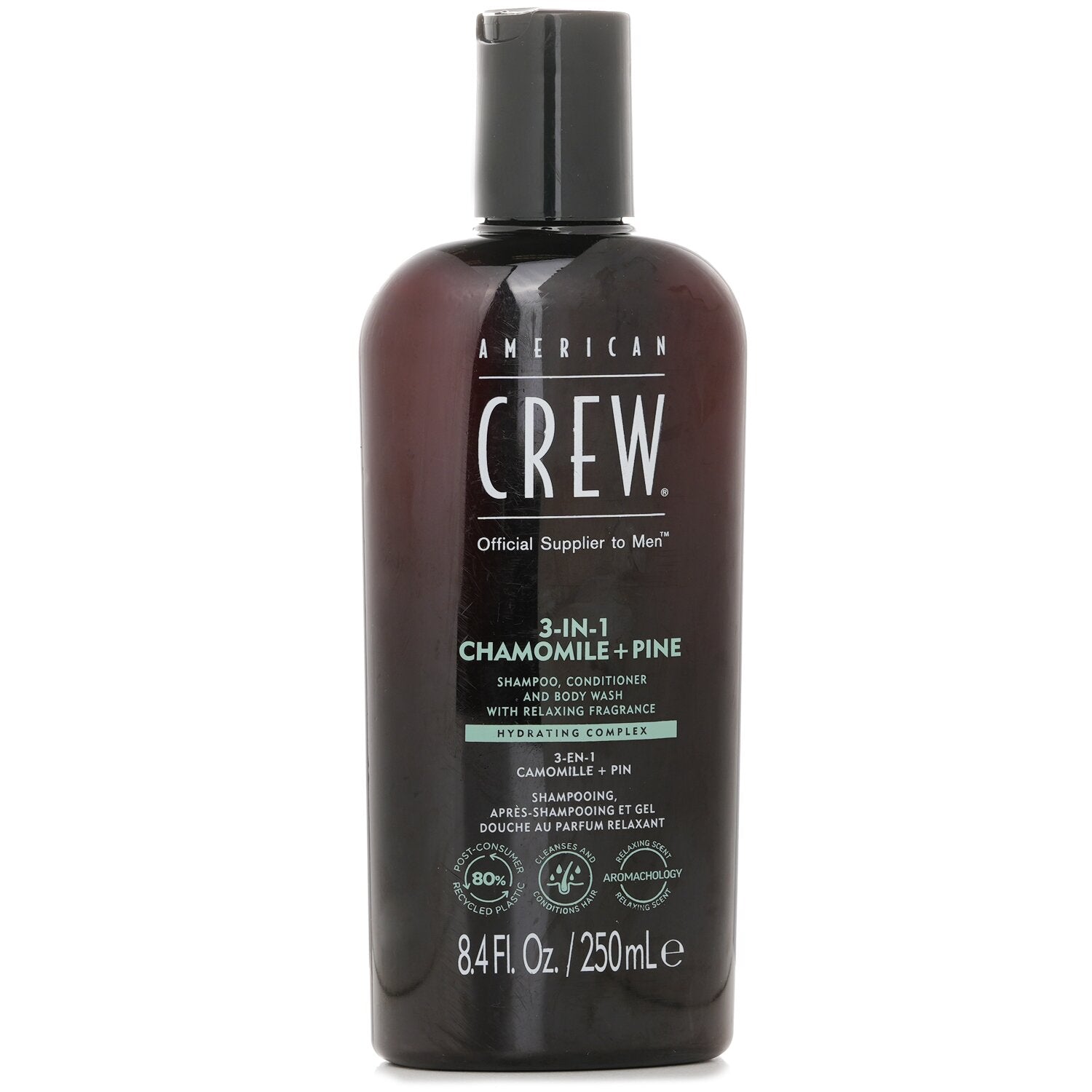American Crew 3-in-1 Chamomile + Pine Shampoo,  Conditioner And Body Wash 250ml/
