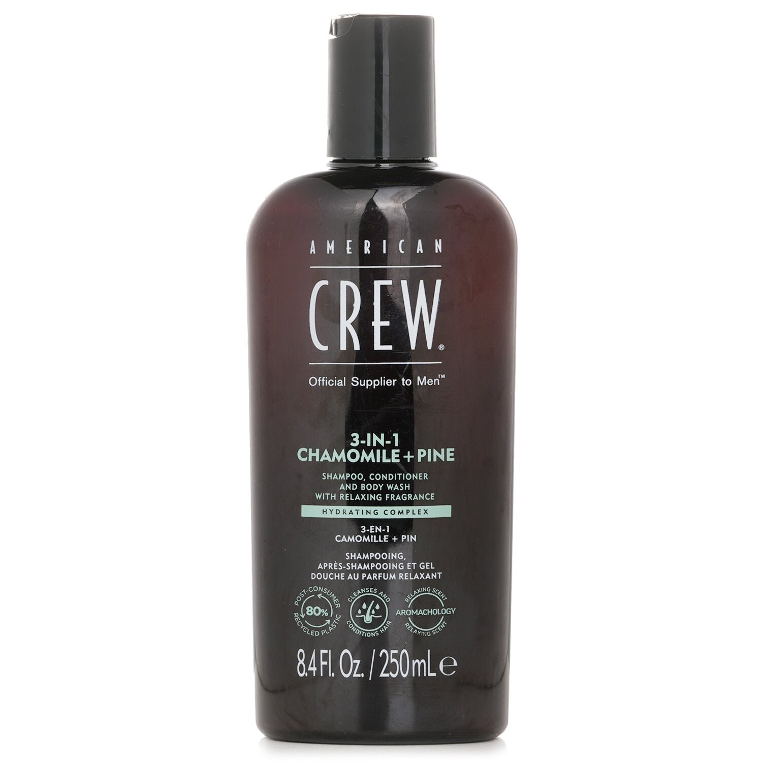 American Crew 3-in-1 Chamomile + Pine Shampoo,  Conditioner And Body Wash 250ml/