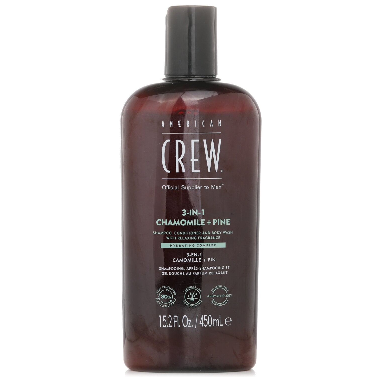 American Crew 3-in-1 Chamomile + Pine Shampoo, Conditioner And Body Wash 450ml/1