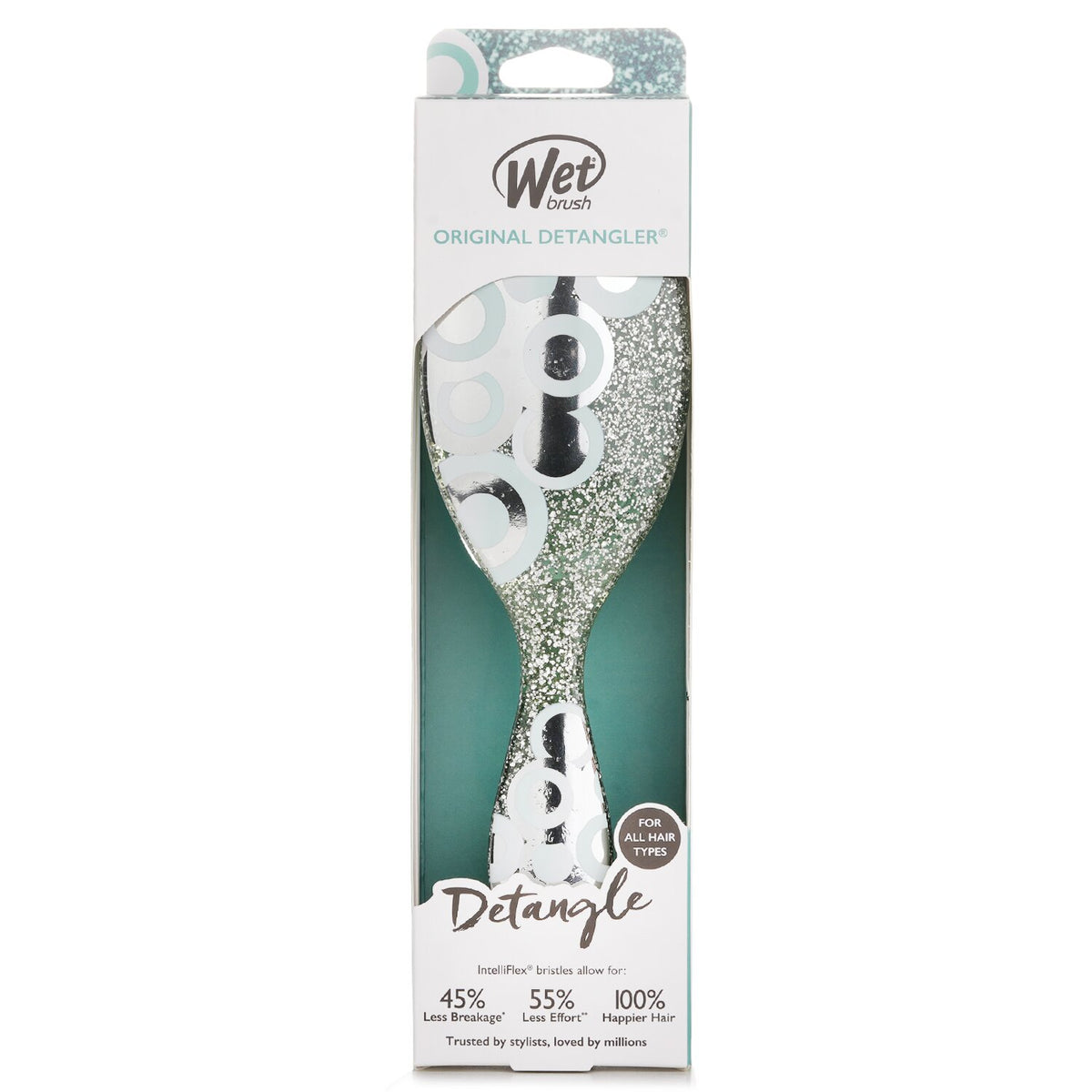 Wet Brush Original Detangler Groovy Disco Teal Hair Brush  1pc