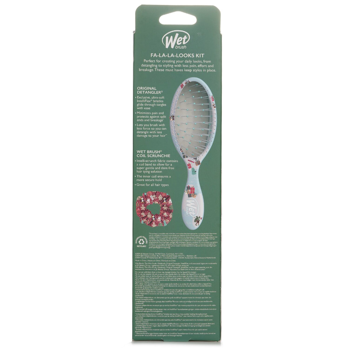 Wet Brush Original Detangler Elf + Scrunchie Hair Brush  1pc