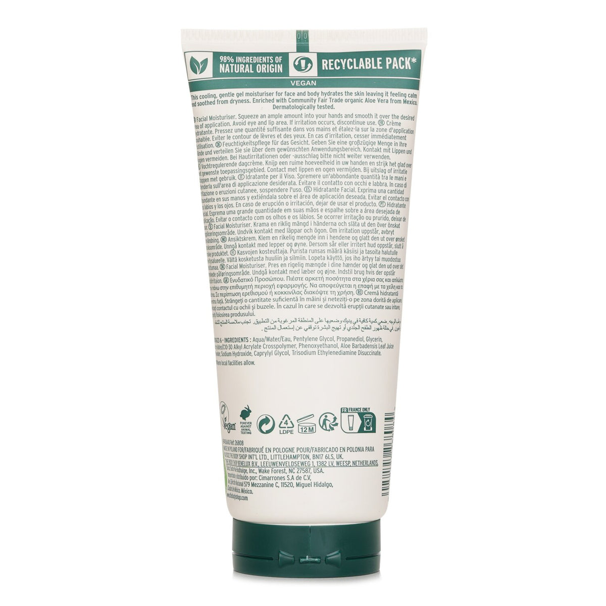 The Body Shop Face &amp; Body Gel Aloe  200ml