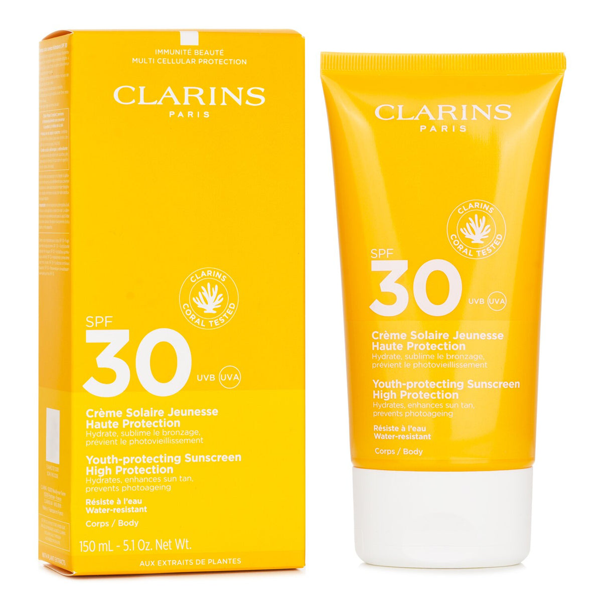 Clarins Youth Sun Cream High Protection SPF 30  150ml