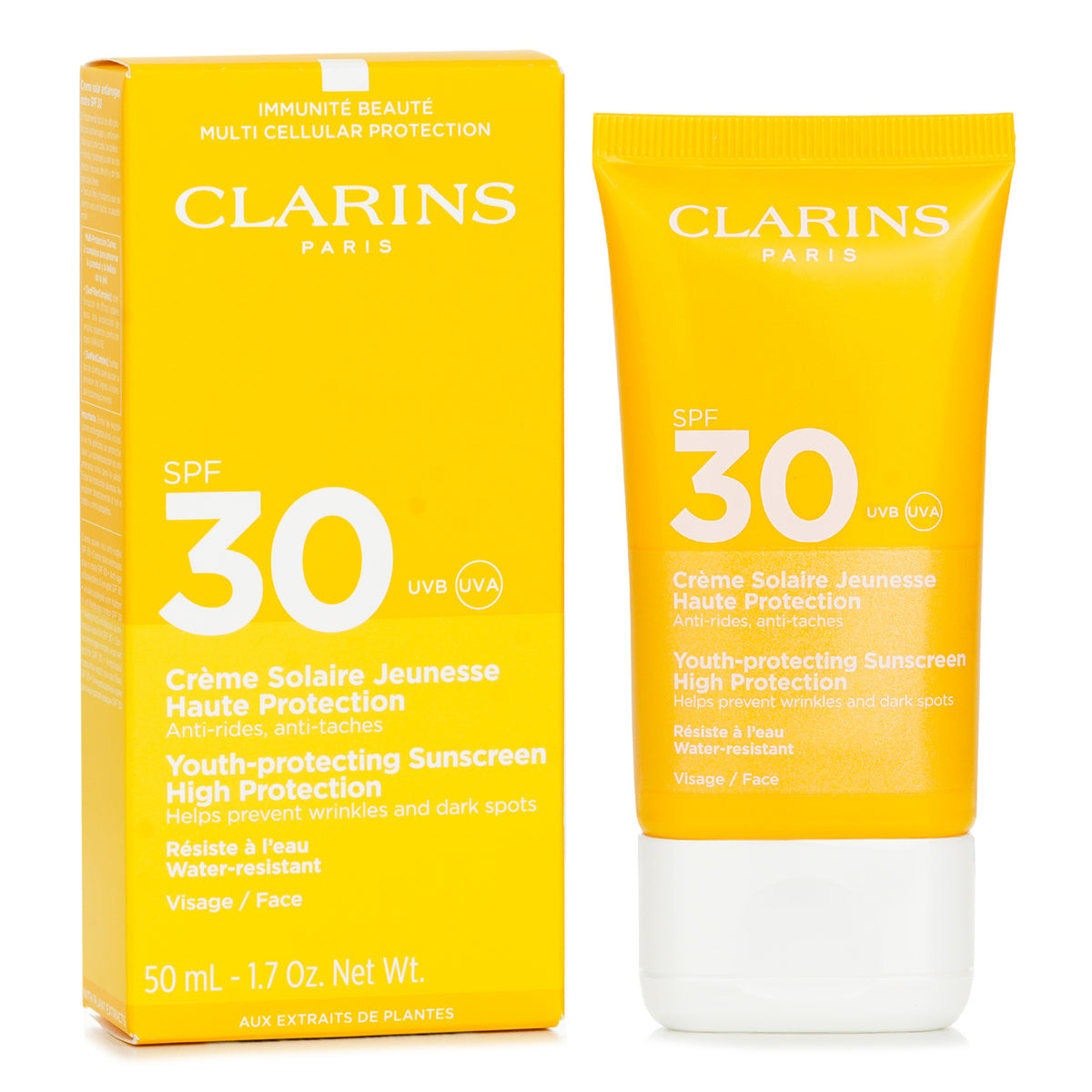 Clarins Youth Protection Sunscreen High Protection SPF 30 (For Face)  50ml