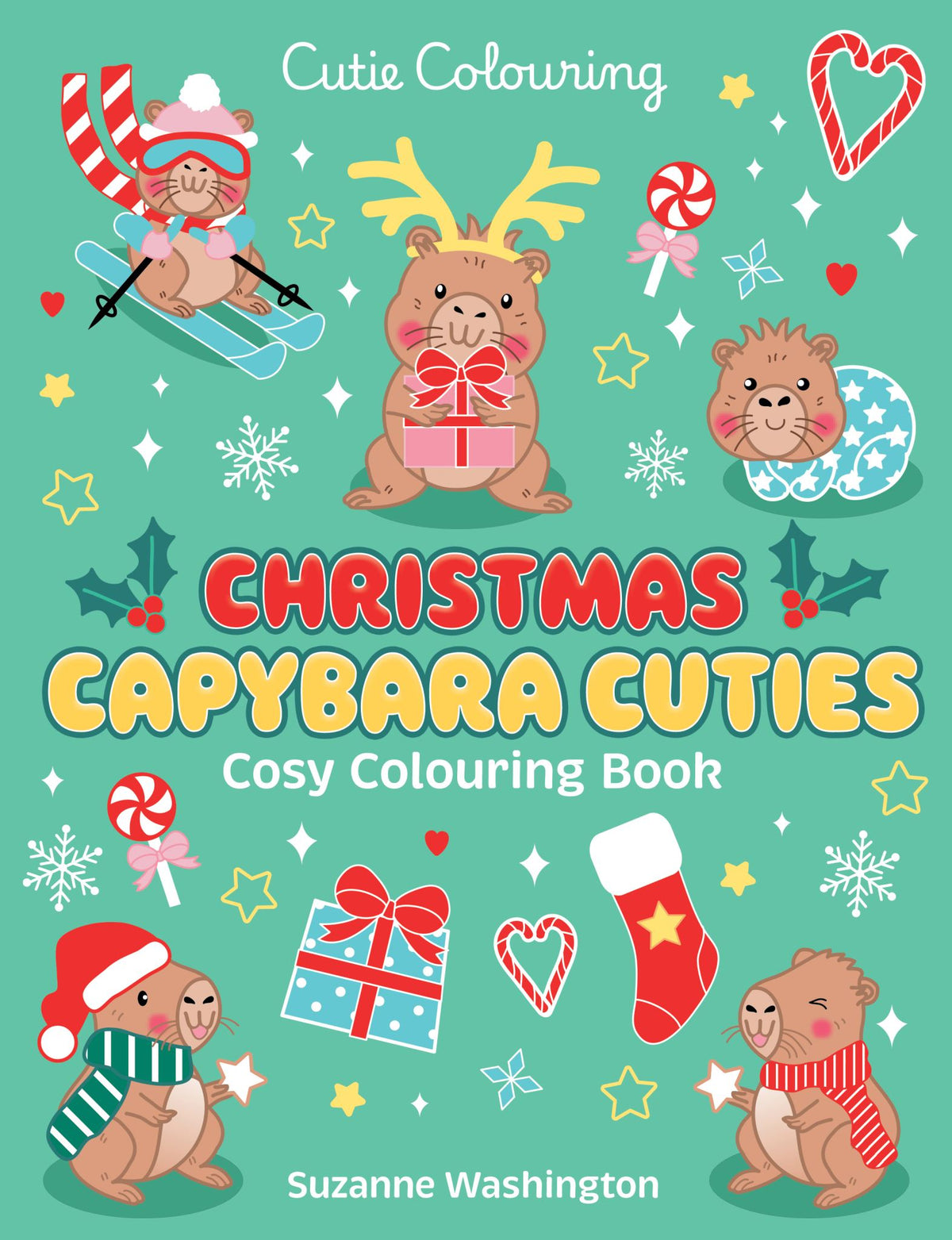 Christmas Capybara Cuties: Cosy Colouring Book (Cutie Colouring)