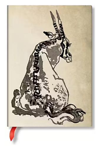 Solitary Oryx (Alistair Bell Collection) Midi Lined Hardcover Journal (Elastic