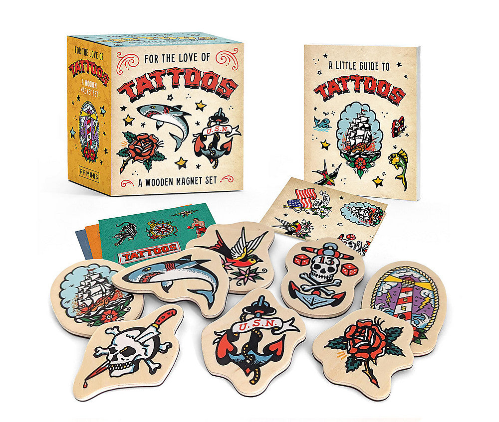 For the Love of Tattoos: A Wooden Magnet Set - Gift Set