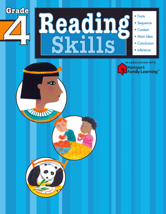 Reading Skills: Grade 4 (Flash Kids Harcourt Family Learning)