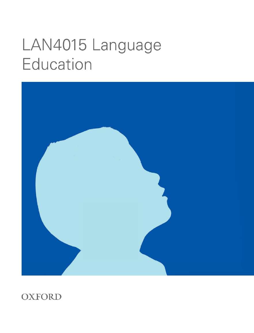 LAN4015 Language Education eBook