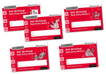 Read Write Inc Phonics: Get Writing! Red Ditty Books 15 Mixed Pack of 5