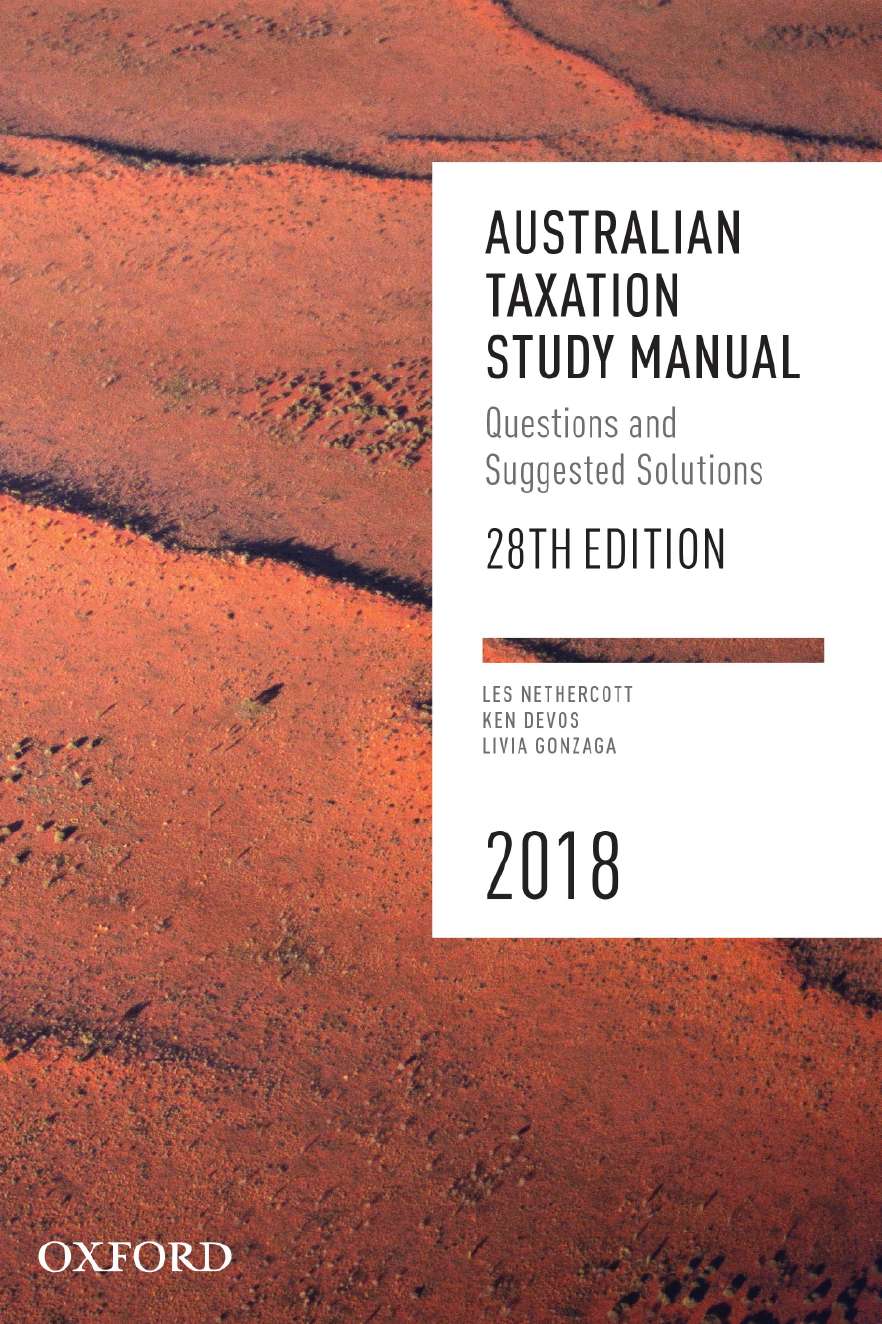 Australian Taxation Study Manual 2018 eBook