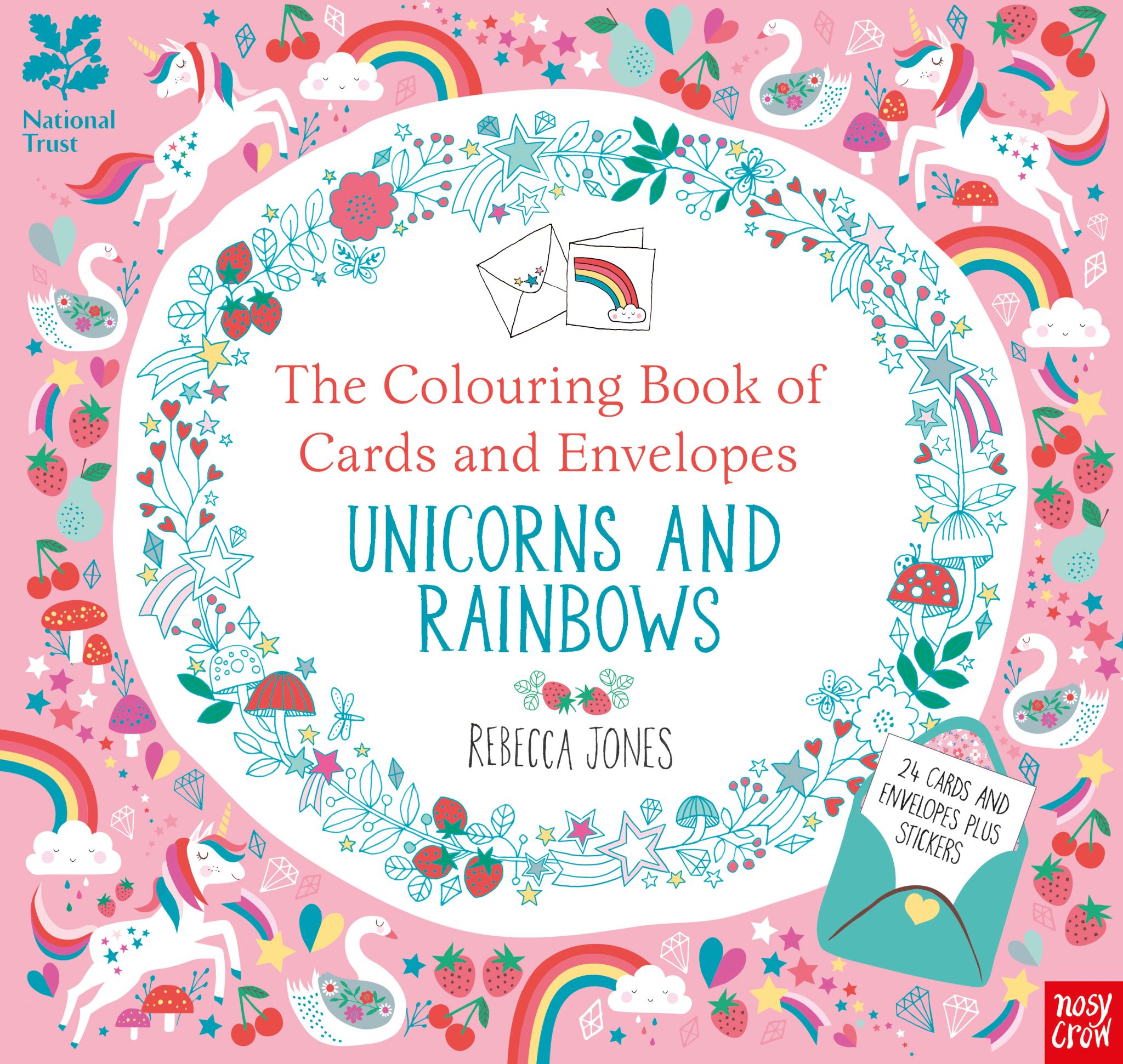 The Colouring Book of Cards and Envelopes: Unicorns and Rainbows