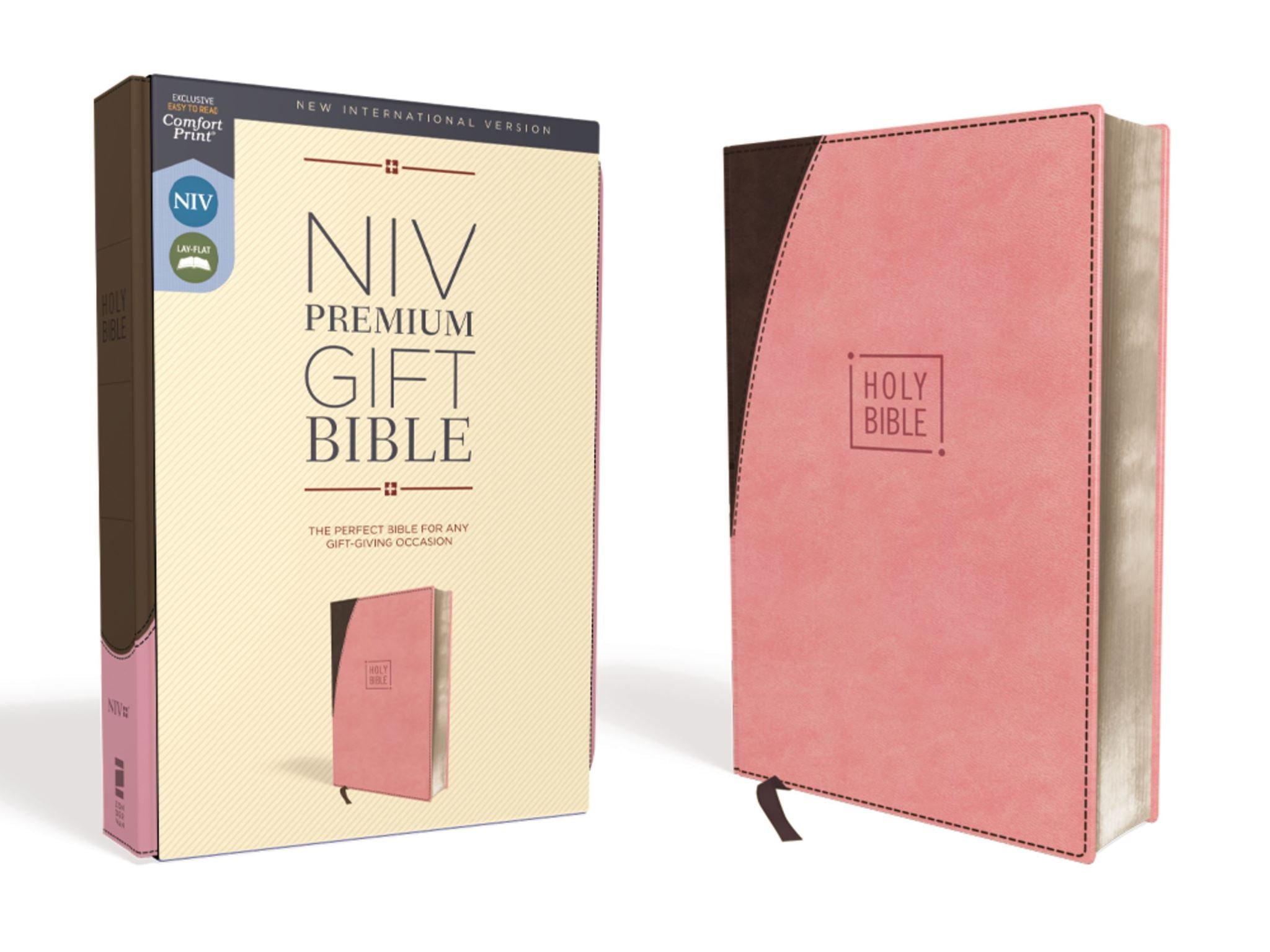 NIV Premium Gift Bible Red Letter Edition [Pink/Brown]