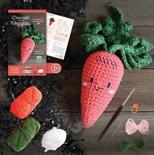 Crochet Your Veggies Amigurumi Kit Carrot - Craft Book