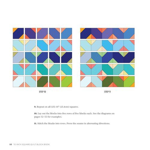 10 Inch Square Quilt Block Book - Craft Book - by Carolina Moore - Paperback