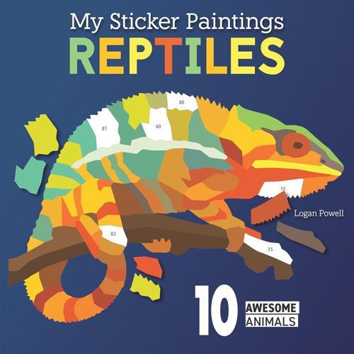 My Sticker Paintings Reptiles - Children's Book - by Logan Powell - Paperback